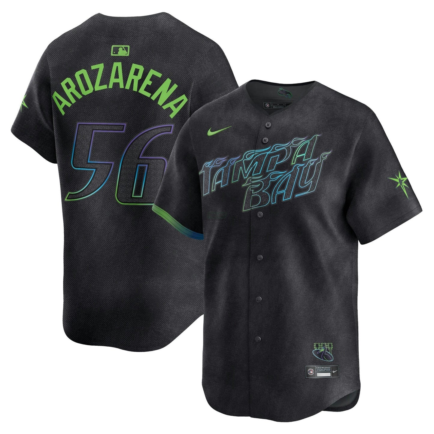 Camisa MLB Men’s Tampa Bay 2024 City Connect Vapor Premier Limited Jersey – Grafite
