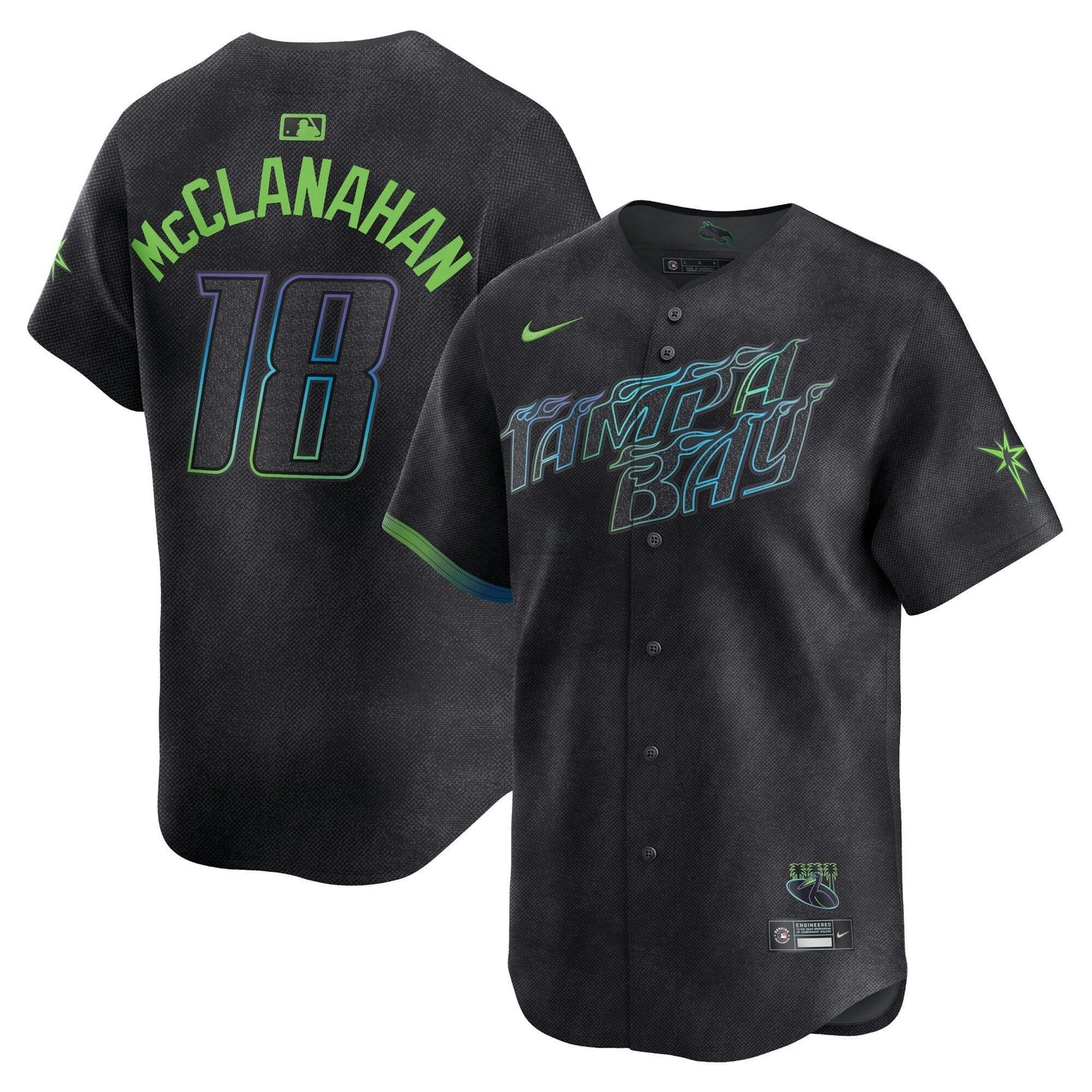 Camisa MLB Men’s Tampa Bay 2024 City Connect Vapor Premier Limited Jersey – Grafite