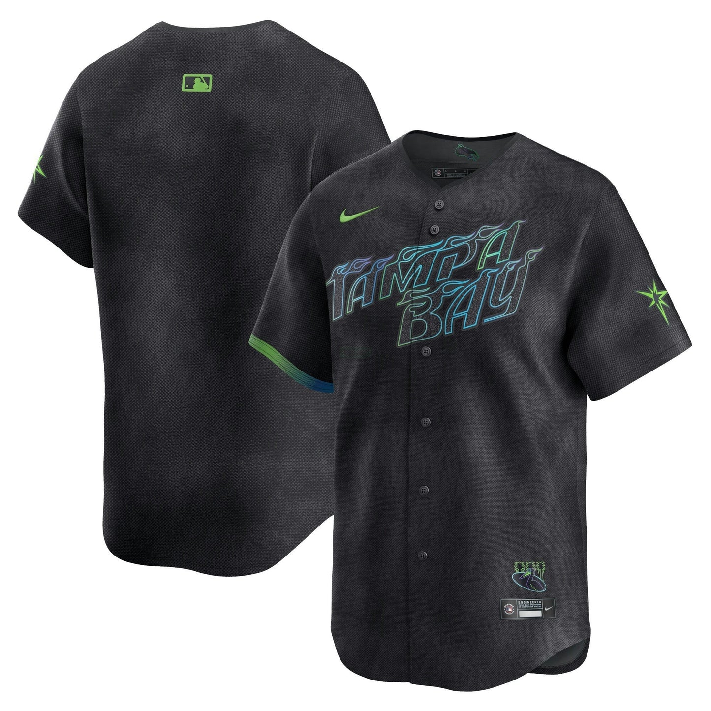 Camisa MLB Men’s Tampa Bay 2024 City Connect Vapor Premier Limited Jersey – Grafite