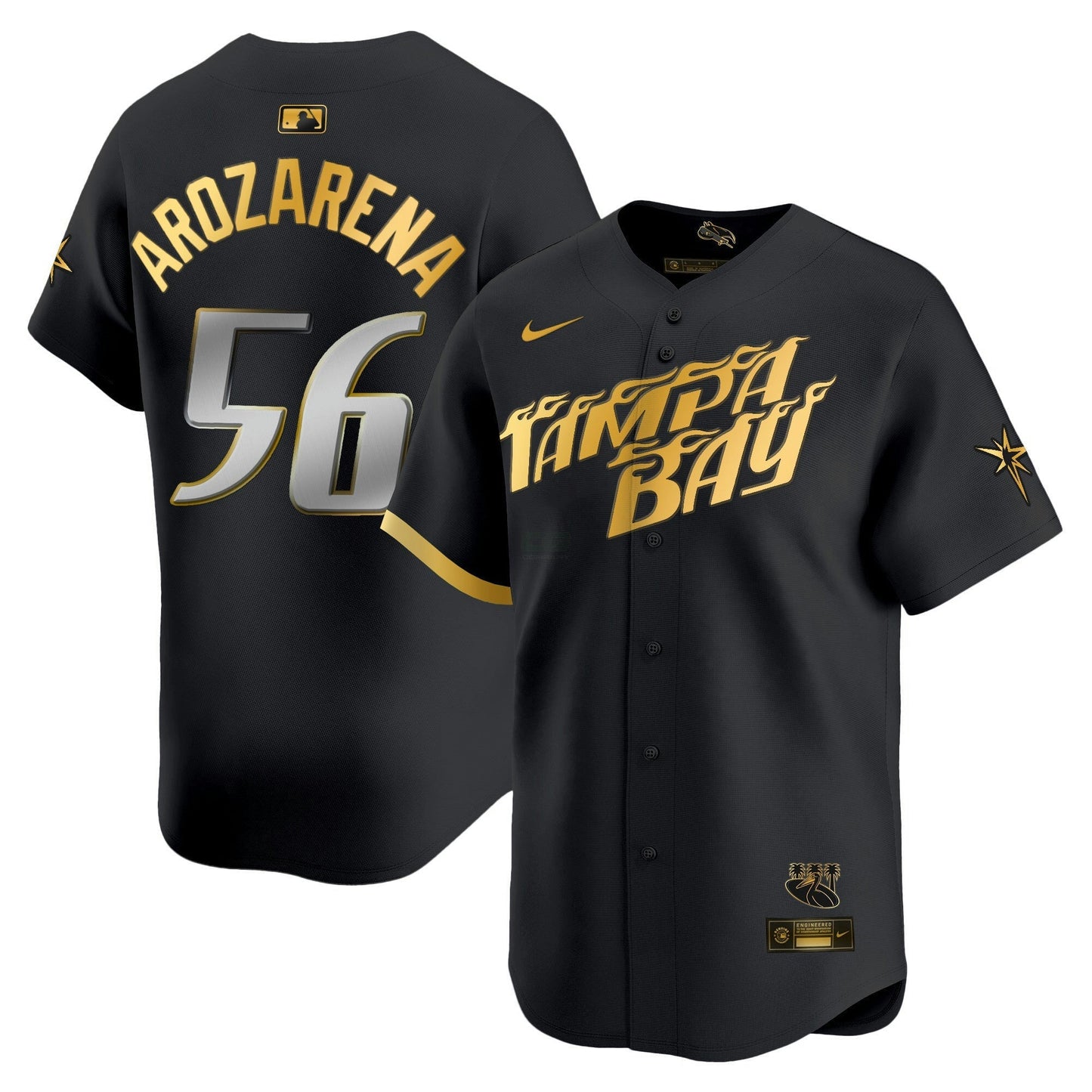 Camisa MLB Men’s Tampa Bay 2024 City Connect Vapor Premier Limited Jersey – Grafite