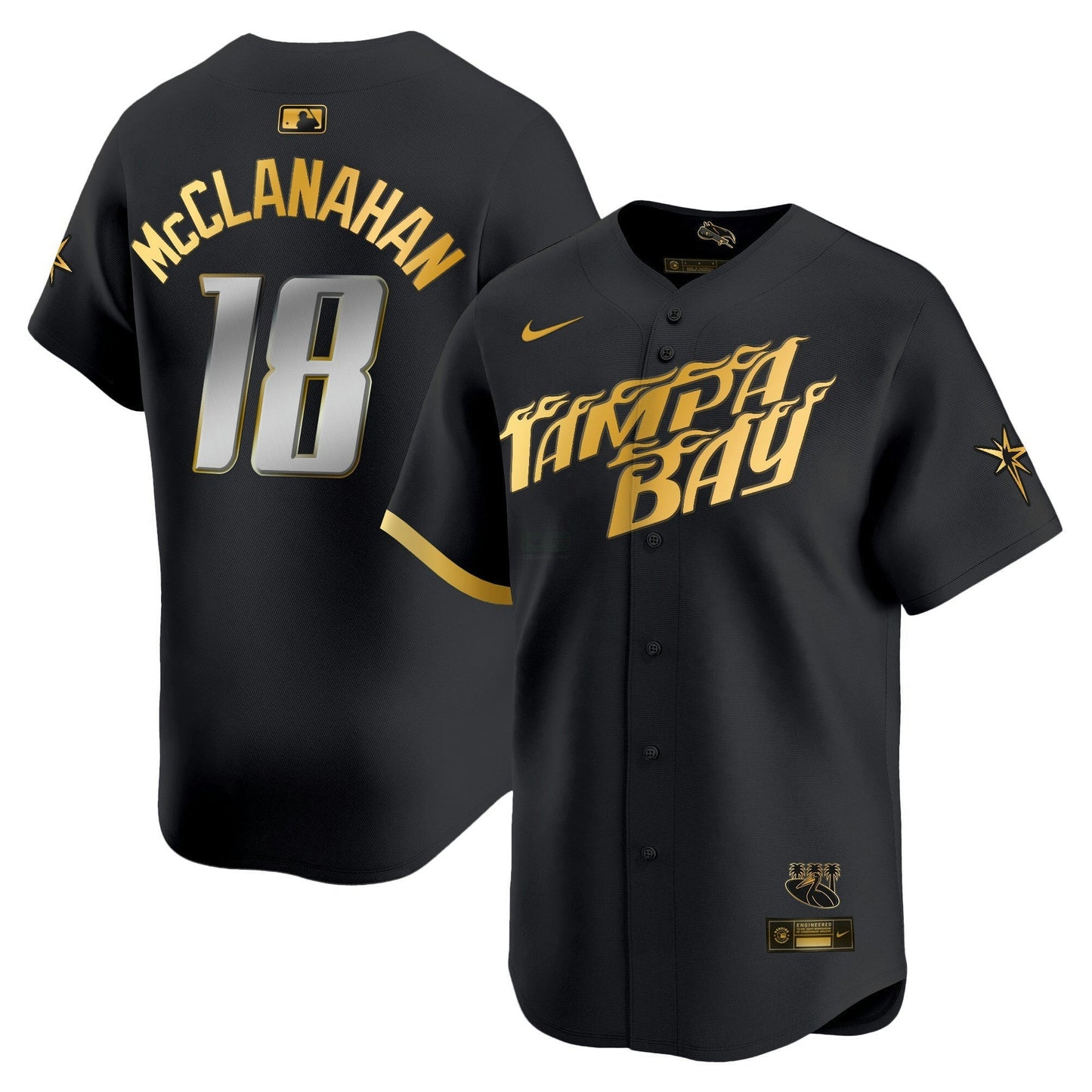 Camisa MLB Men’s Tampa Bay 2024 City Connect Vapor Premier Limited Jersey – Grafite