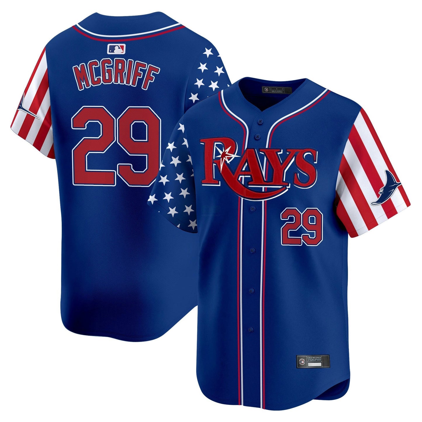 Camisa MLB Men’s Tampa Bay 2025 Independence Day Vapor Premier Limited Jersey