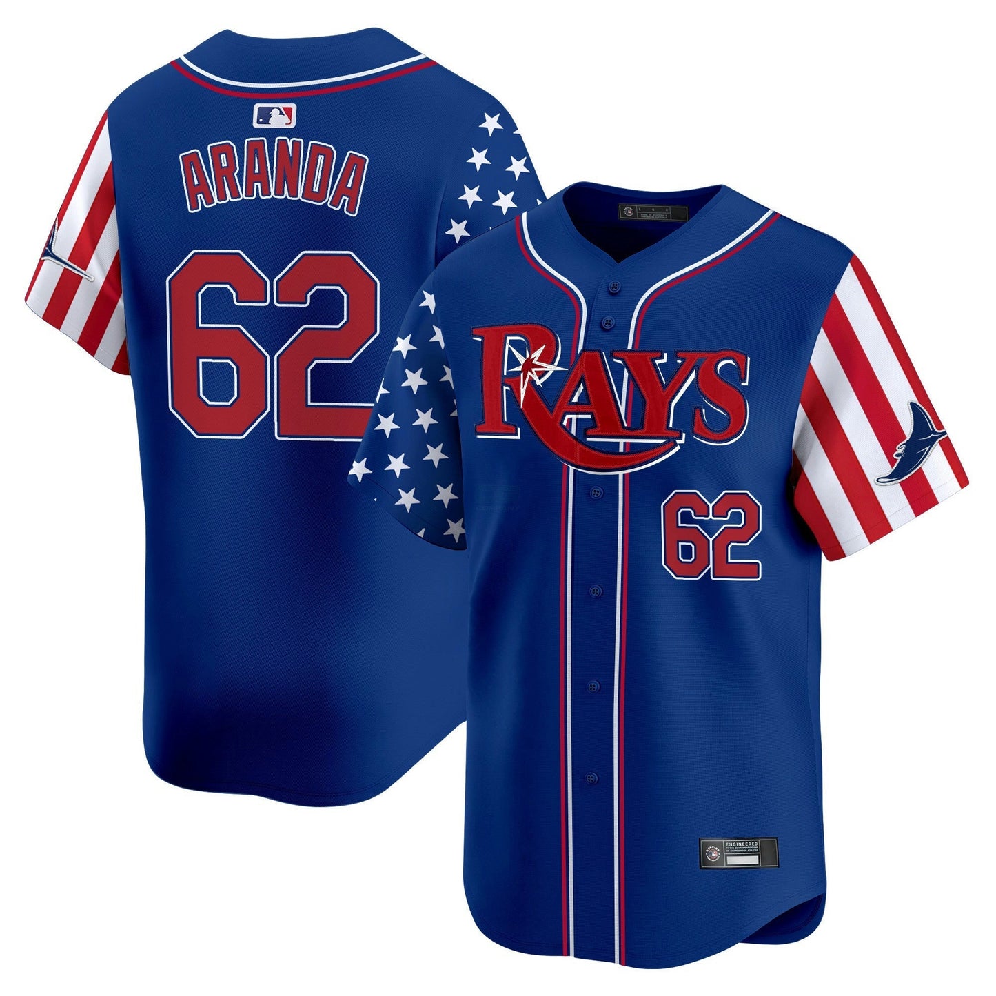 Camisa MLB Men’s Tampa Bay 2025 Independence Day Vapor Premier Limited Jersey
