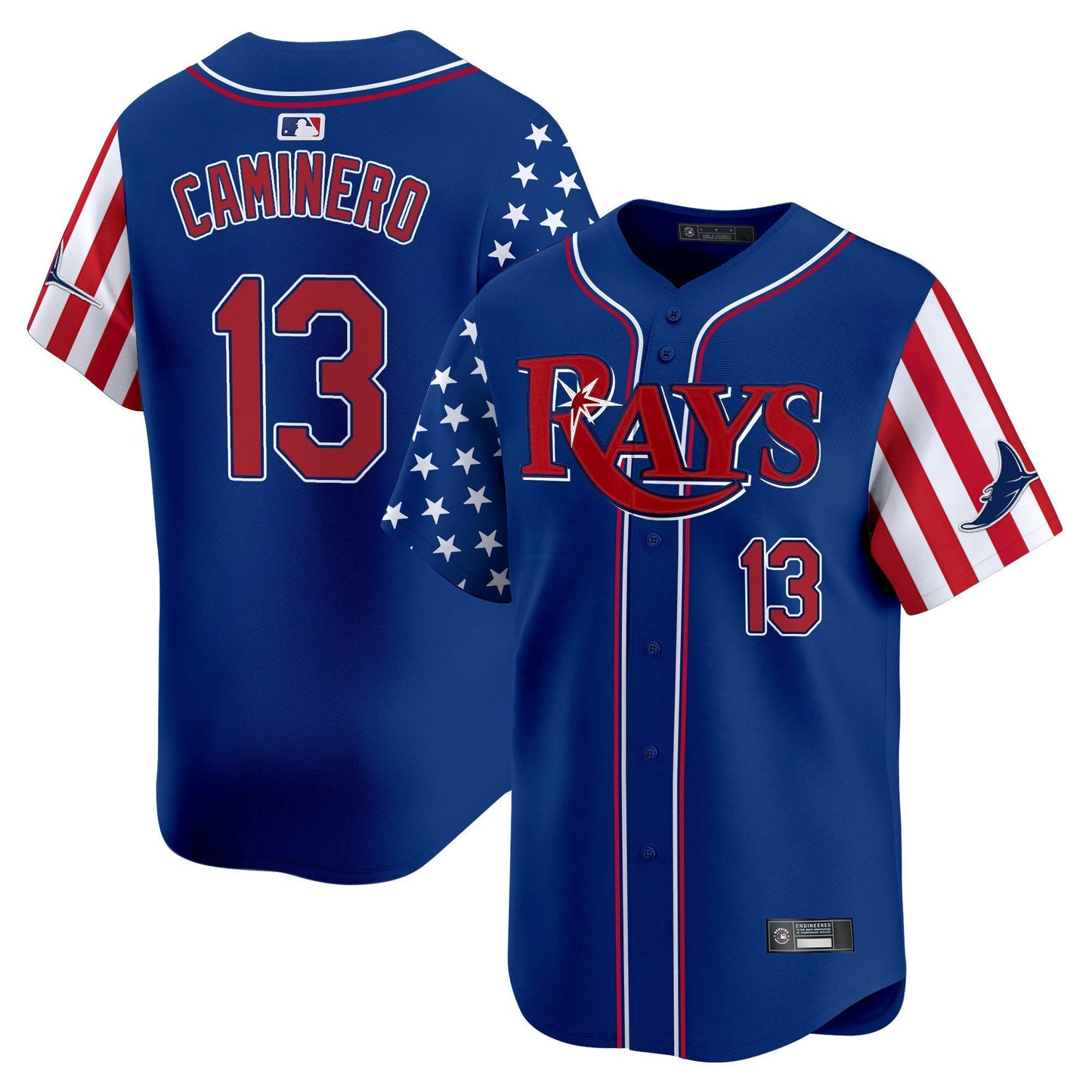 Camisa MLB Men’s Tampa Bay 2025 Independence Day Vapor Premier Limited Jersey
