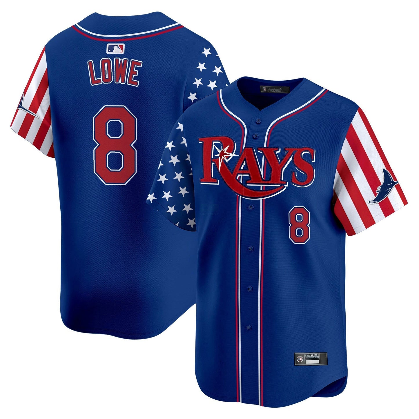Camisa MLB Men’s Tampa Bay 2025 Independence Day Vapor Premier Limited Jersey