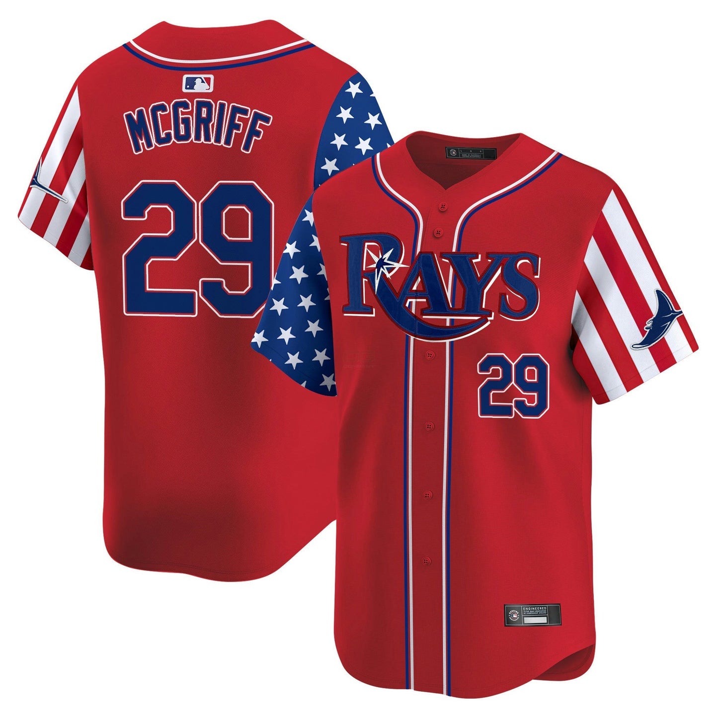 Camisa MLB Men’s Tampa Bay 2025 Independence Day Vapor Premier Limited Jersey