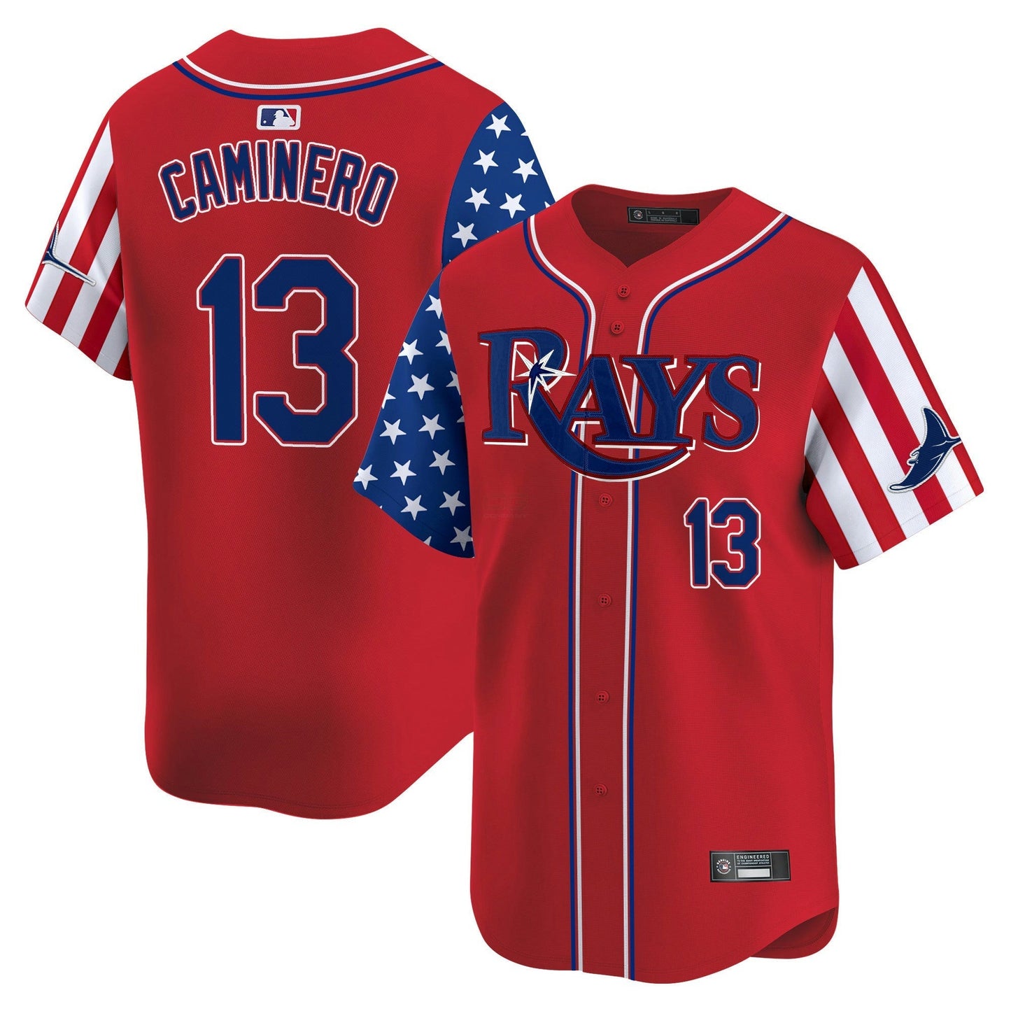 Camisa MLB Men’s Tampa Bay 2025 Independence Day Vapor Premier Limited Jersey