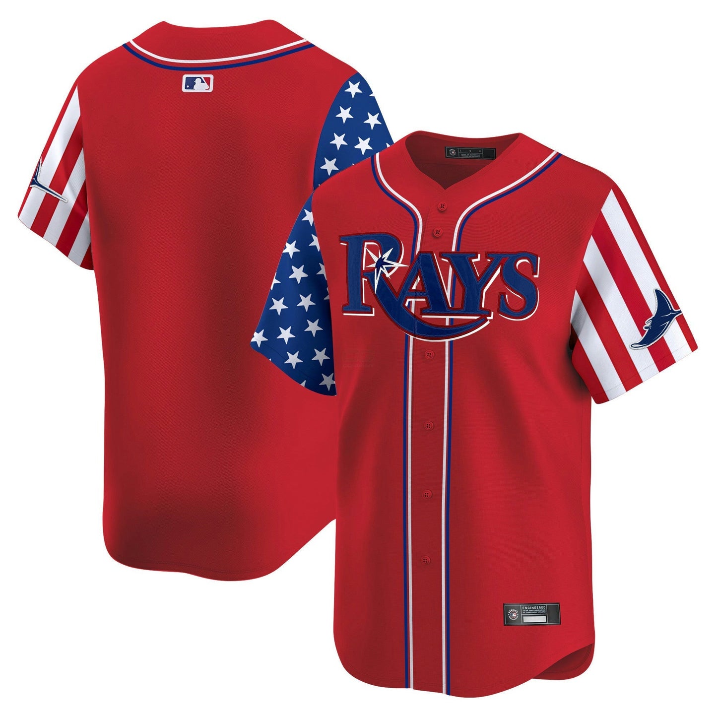Camisa MLB Men’s Tampa Bay 2025 Independence Day Vapor Premier Limited Jersey