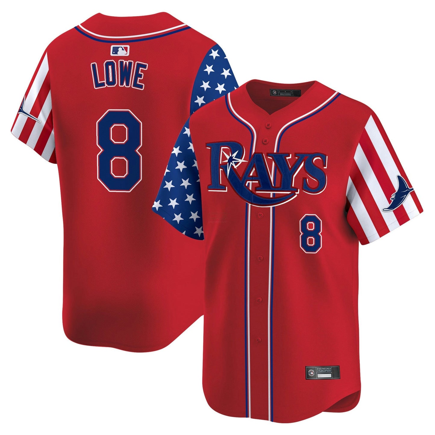 Camisa MLB Men’s Tampa Bay 2025 Independence Day Vapor Premier Limited Jersey