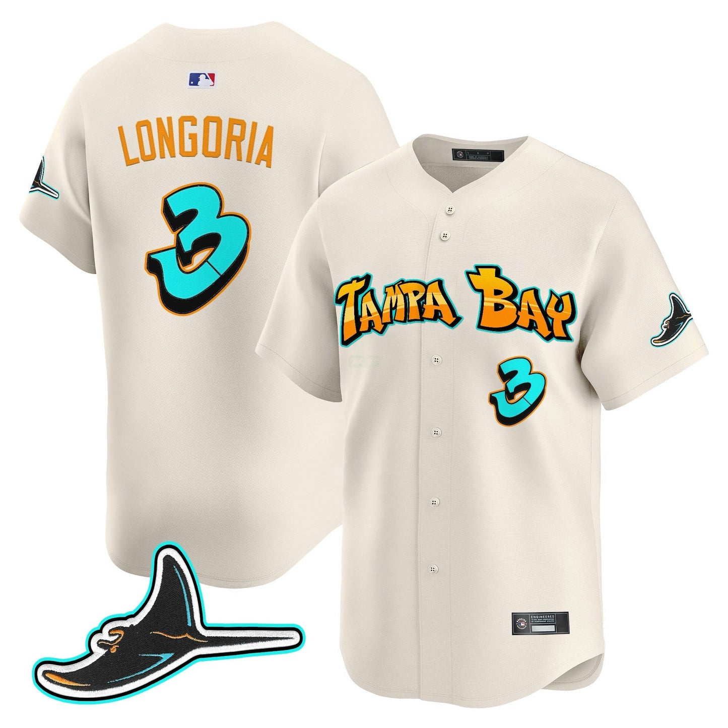 Camisa MLB Men’s Tampa Bay ‘Graffiti Gulfside Edition’ Vapor Premier Limited Jersey