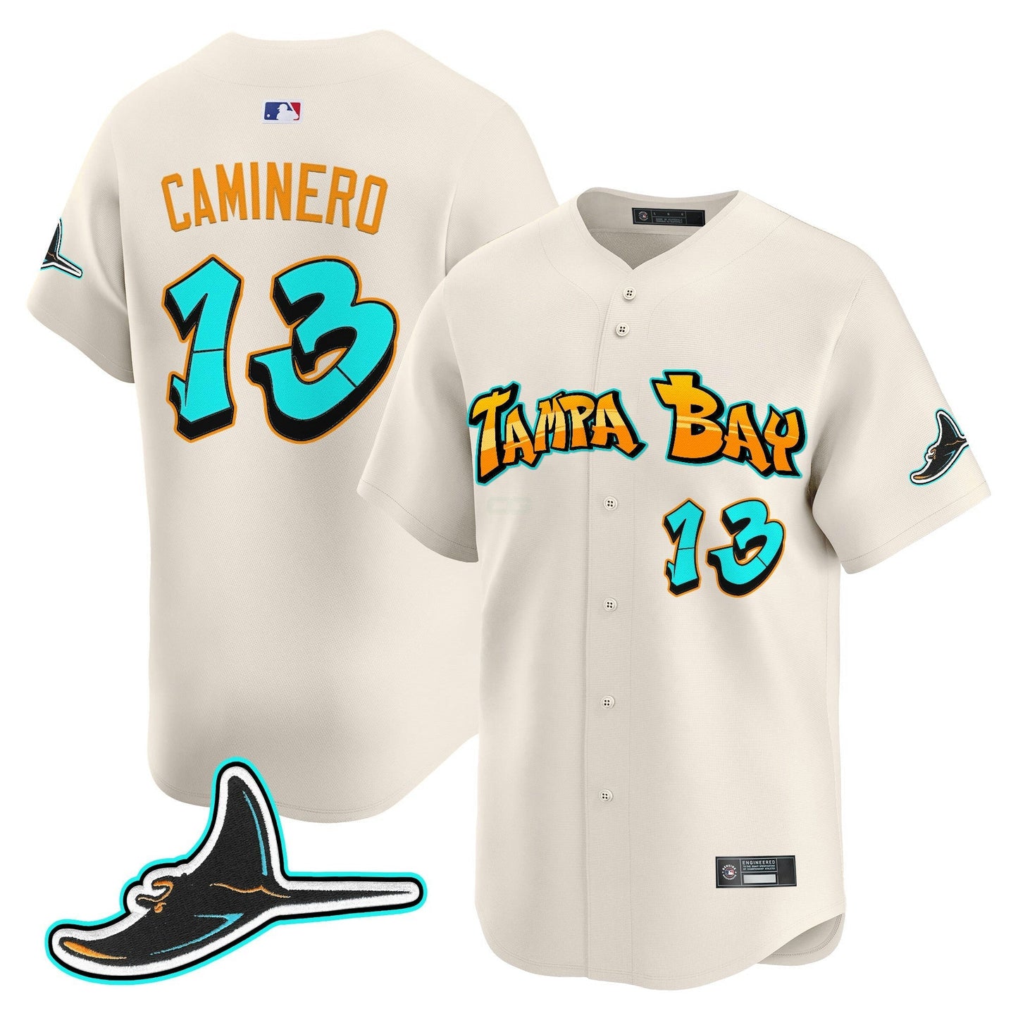 Camisa MLB Men’s Tampa Bay ‘Graffiti Gulfside Edition’ Vapor Premier Limited Jersey