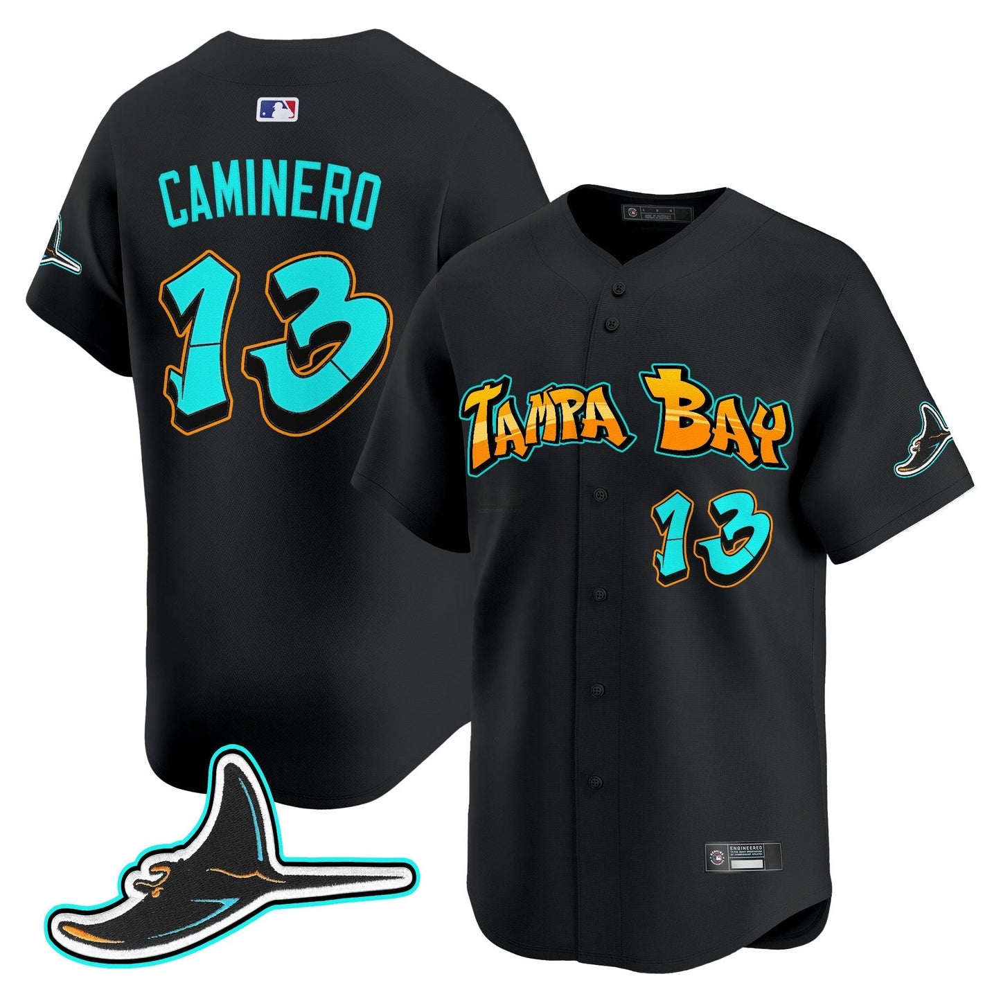 Camisa MLB Men’s Tampa Bay ‘Graffiti Gulfside Edition’ Vapor Premier Limited Jersey