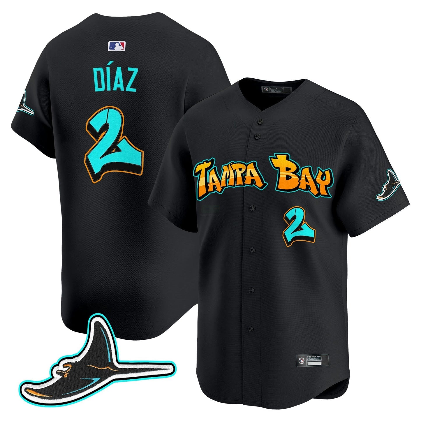 Camisa MLB Men’s Tampa Bay ‘Graffiti Gulfside Edition’ Vapor Premier Limited Jersey