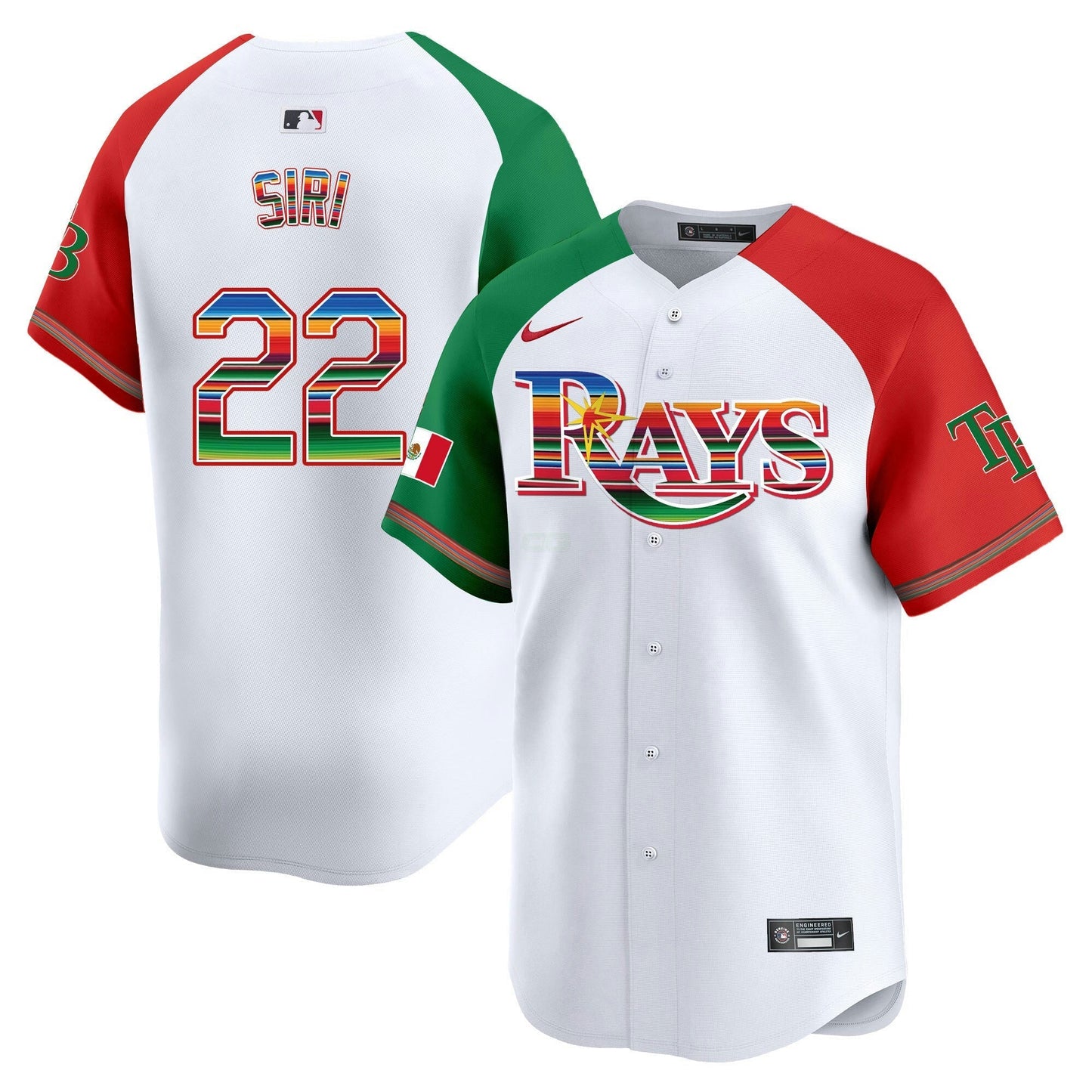 Camisa MLB Men’s Tampa Bay Mexico Vapor Premier Limited Jersey