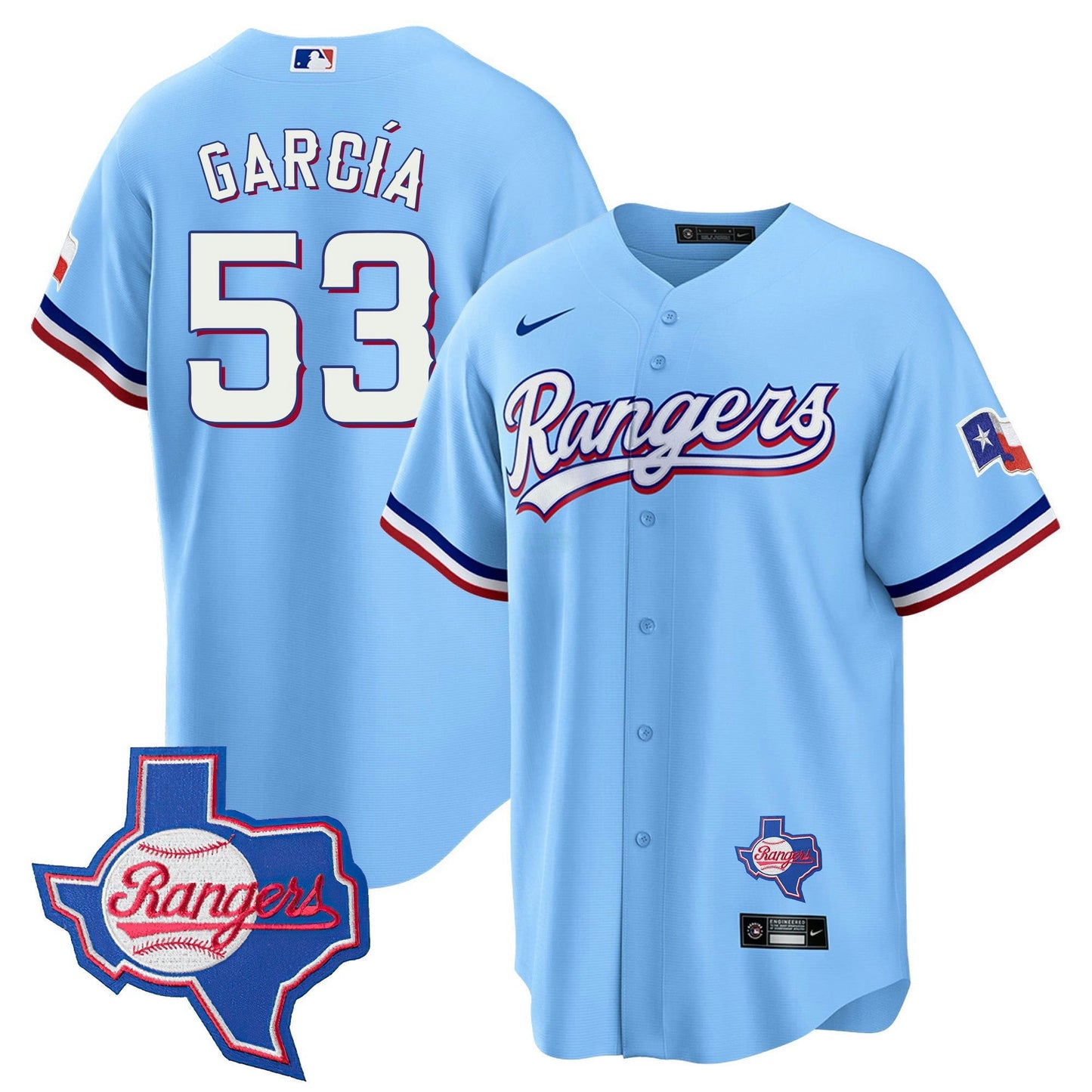 Camisa MLB Men’s Texas 2023 Cool Base Jersey – Texas Patch