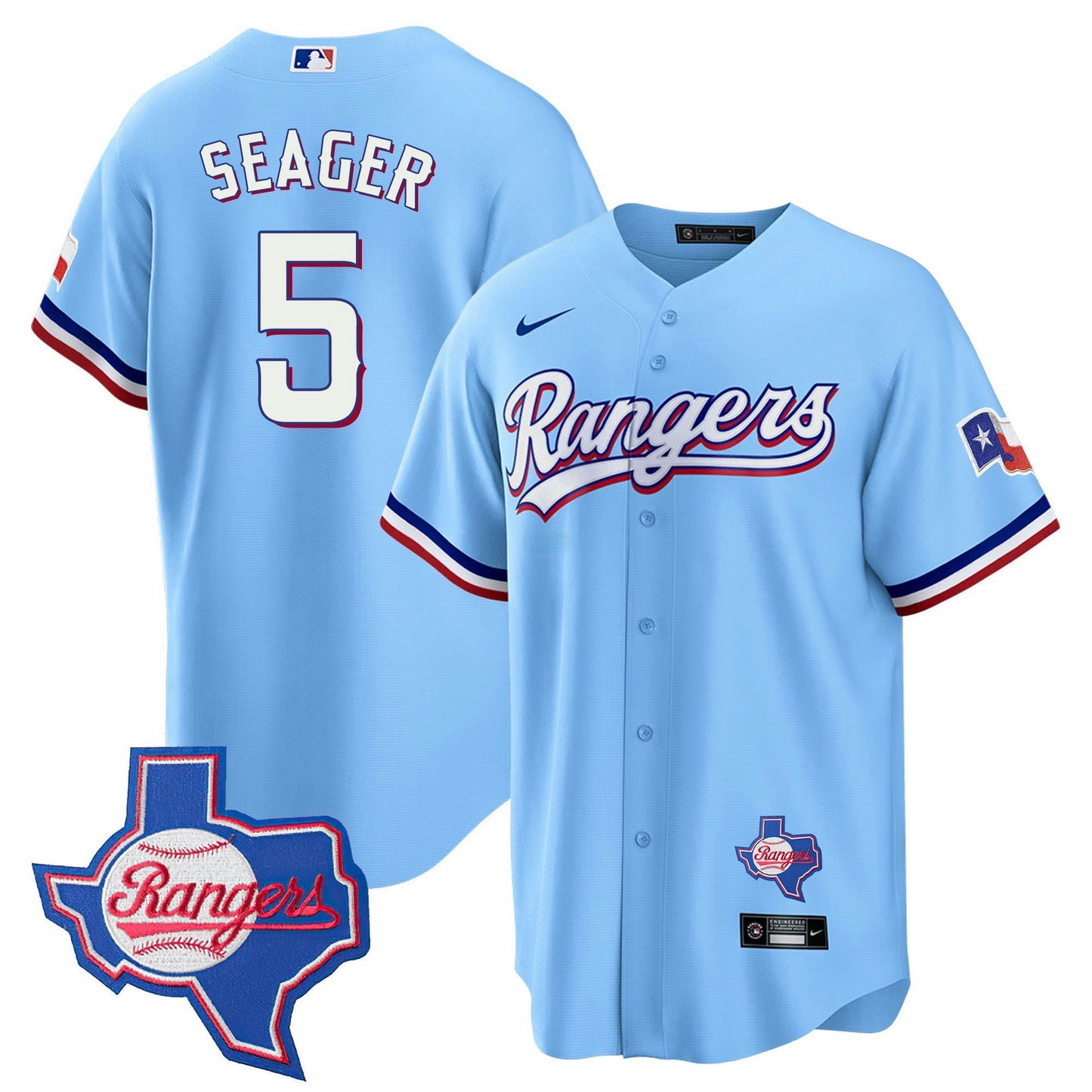 Camisa MLB Men’s Texas 2023 Cool Base Jersey – Texas Patch
