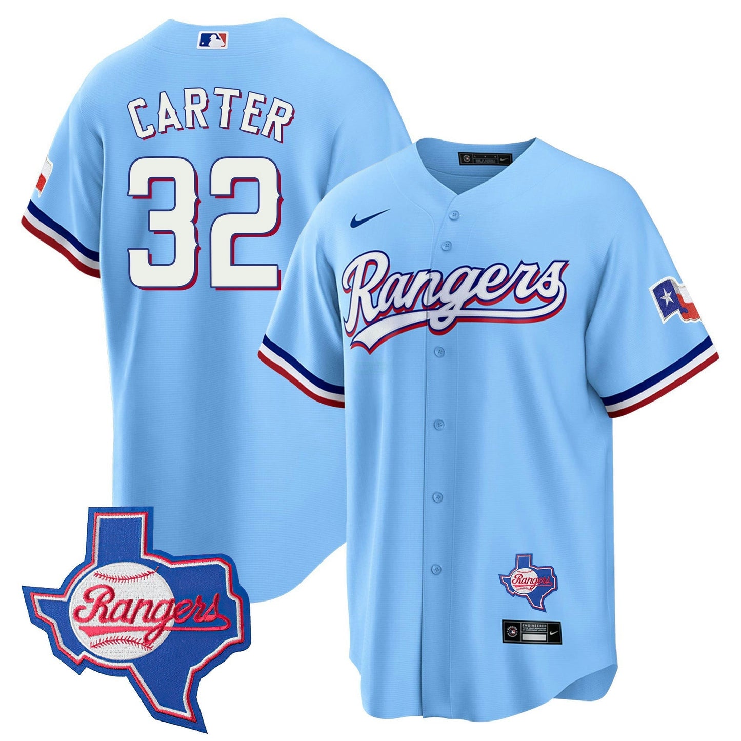 Camisa MLB Men’s Texas 2023 Cool Base Jersey – Texas Patch