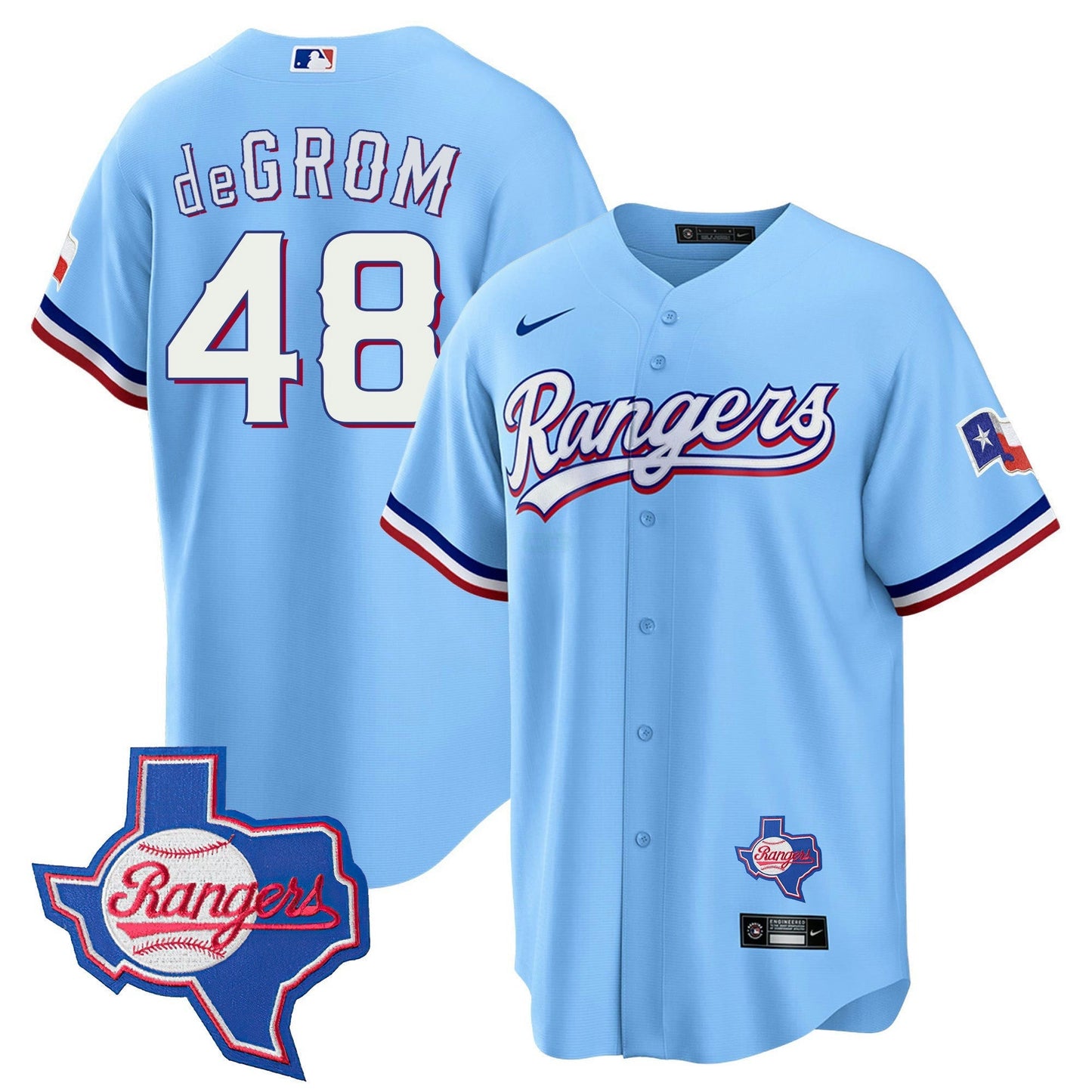 Camisa MLB Men’s Texas 2023 Cool Base Jersey – Texas Patch
