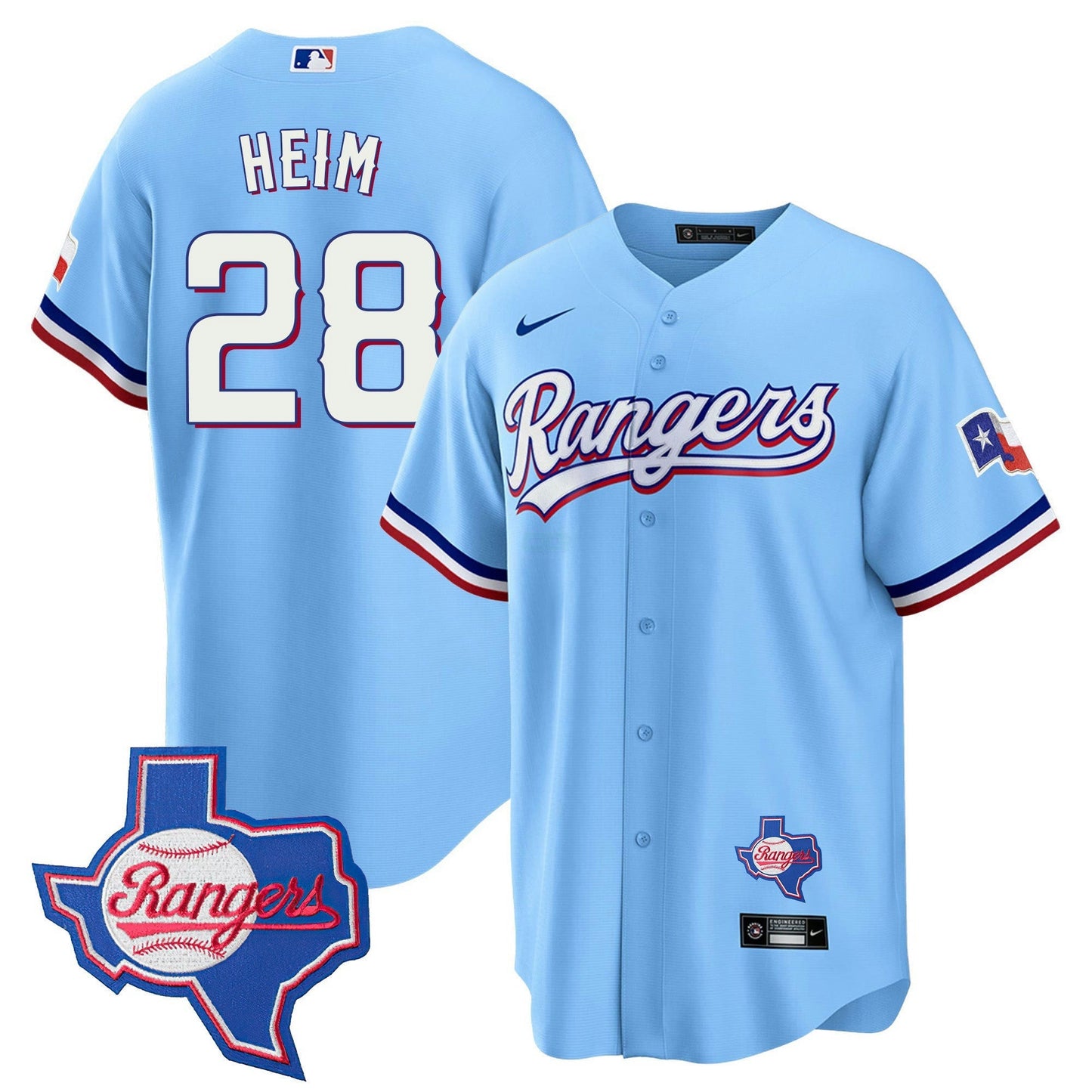 Camisa MLB Men’s Texas 2023 Cool Base Jersey – Texas Patch