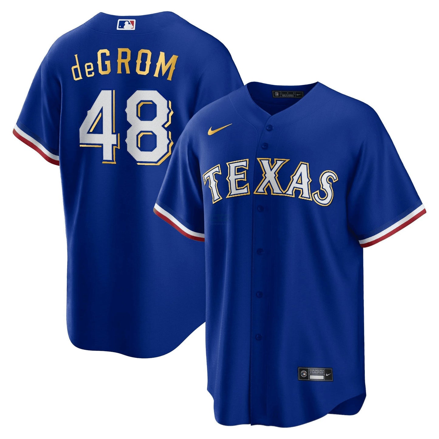 Camisa MLB Men’s Texas 2023 Dourada Trim Jersey