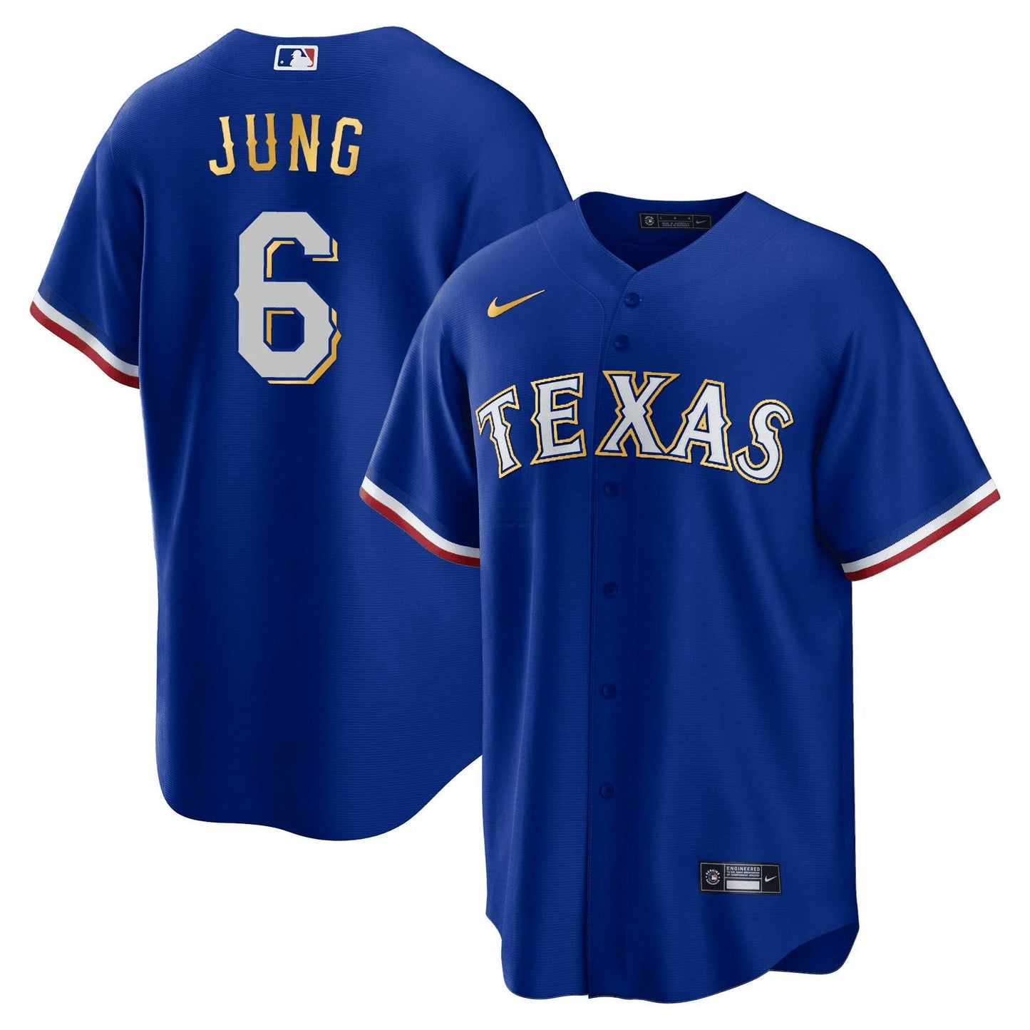Camisa MLB Men’s Texas 2023 Dourada Trim Jersey
