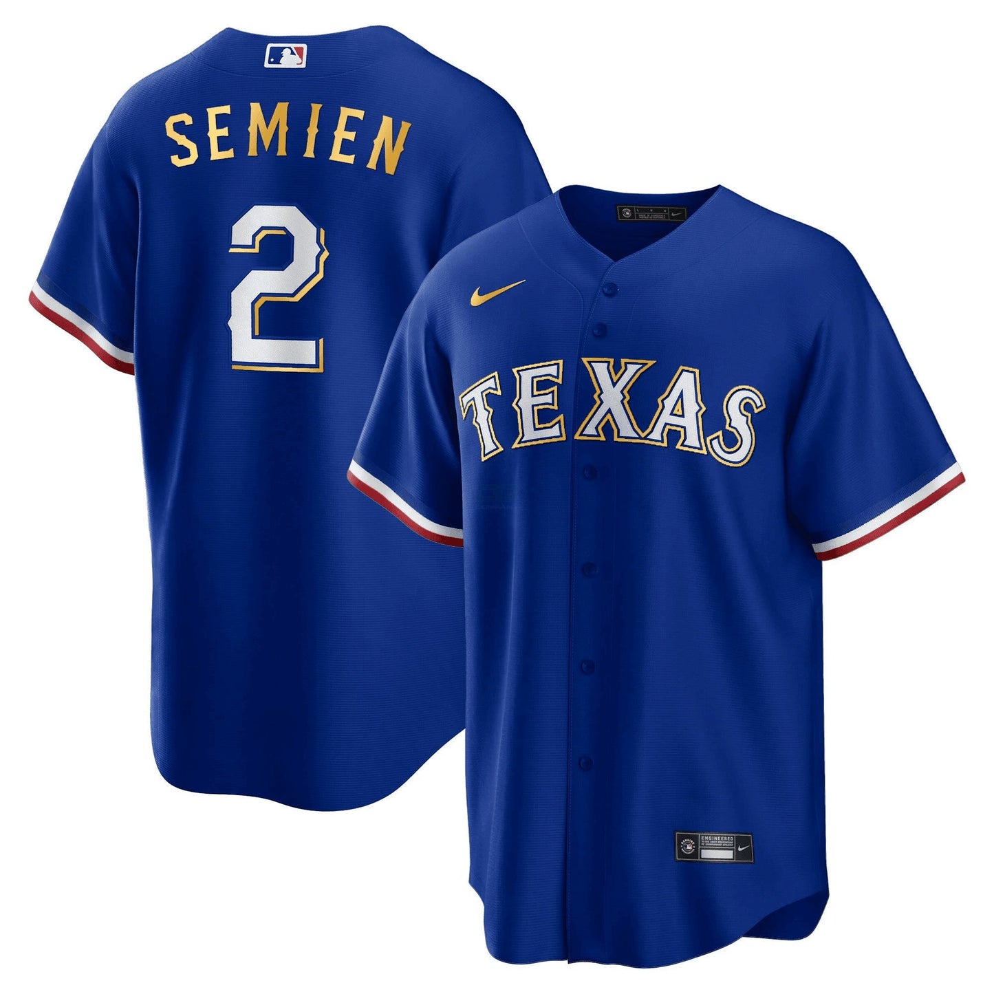 Camisa MLB Men’s Texas 2023 Dourada Trim Jersey