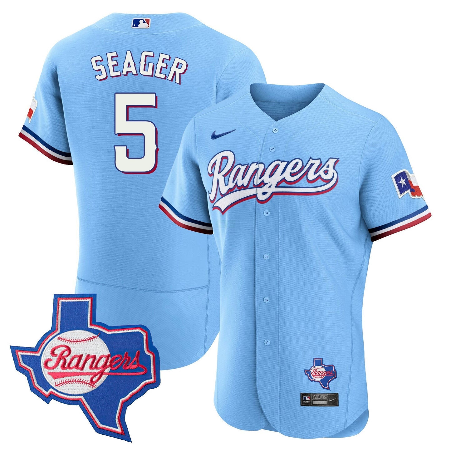Camisa MLB Men’s Texas 2023 Flex Base Jersey – Texas Patch