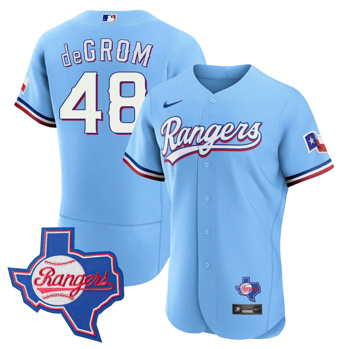 Camisa MLB Men’s Texas 2023 Flex Base Jersey – Texas Patch
