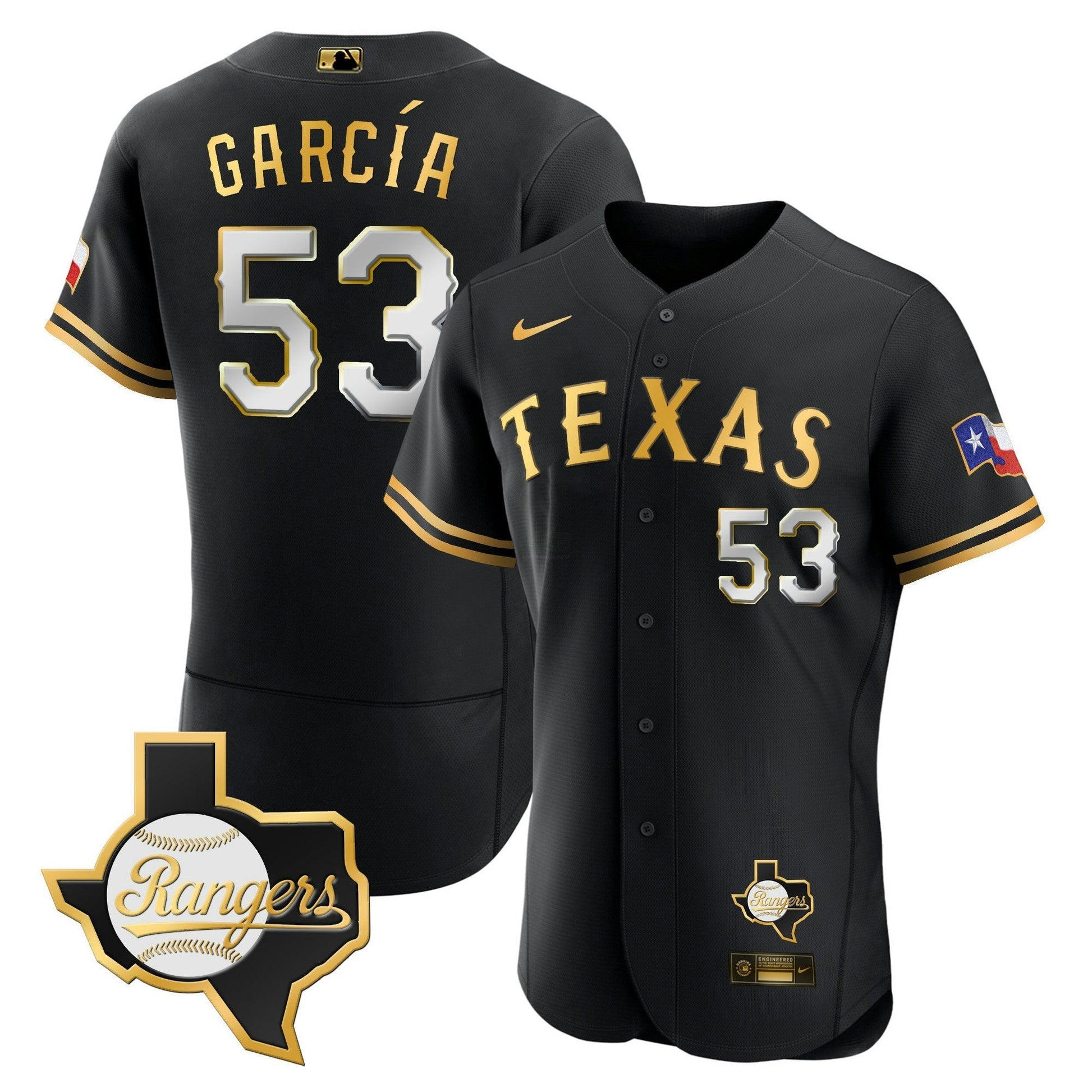 Camisa MLB Men’s Texas 2023 Flex Base Jersey – Texas Patch