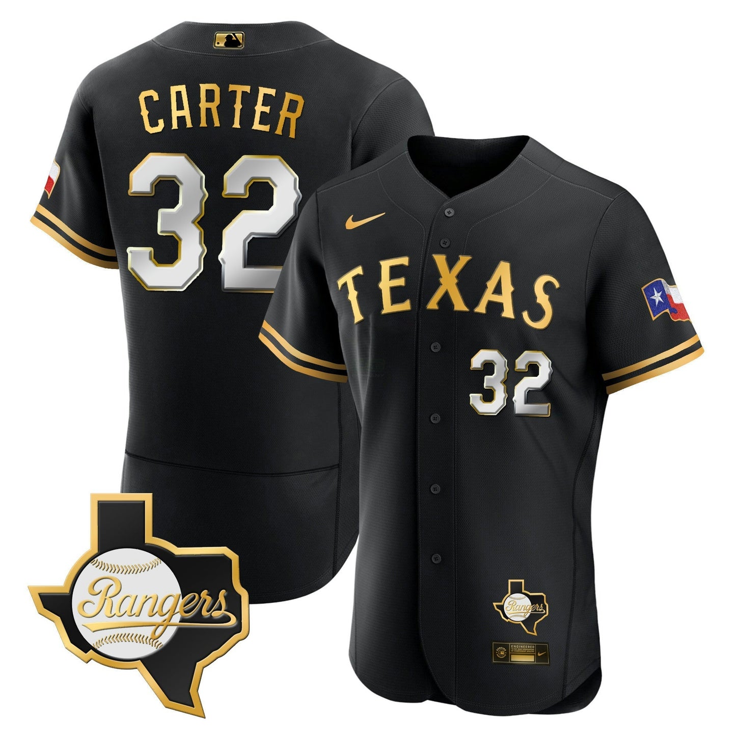Camisa MLB Men’s Texas 2023 Flex Base Jersey – Texas Patch