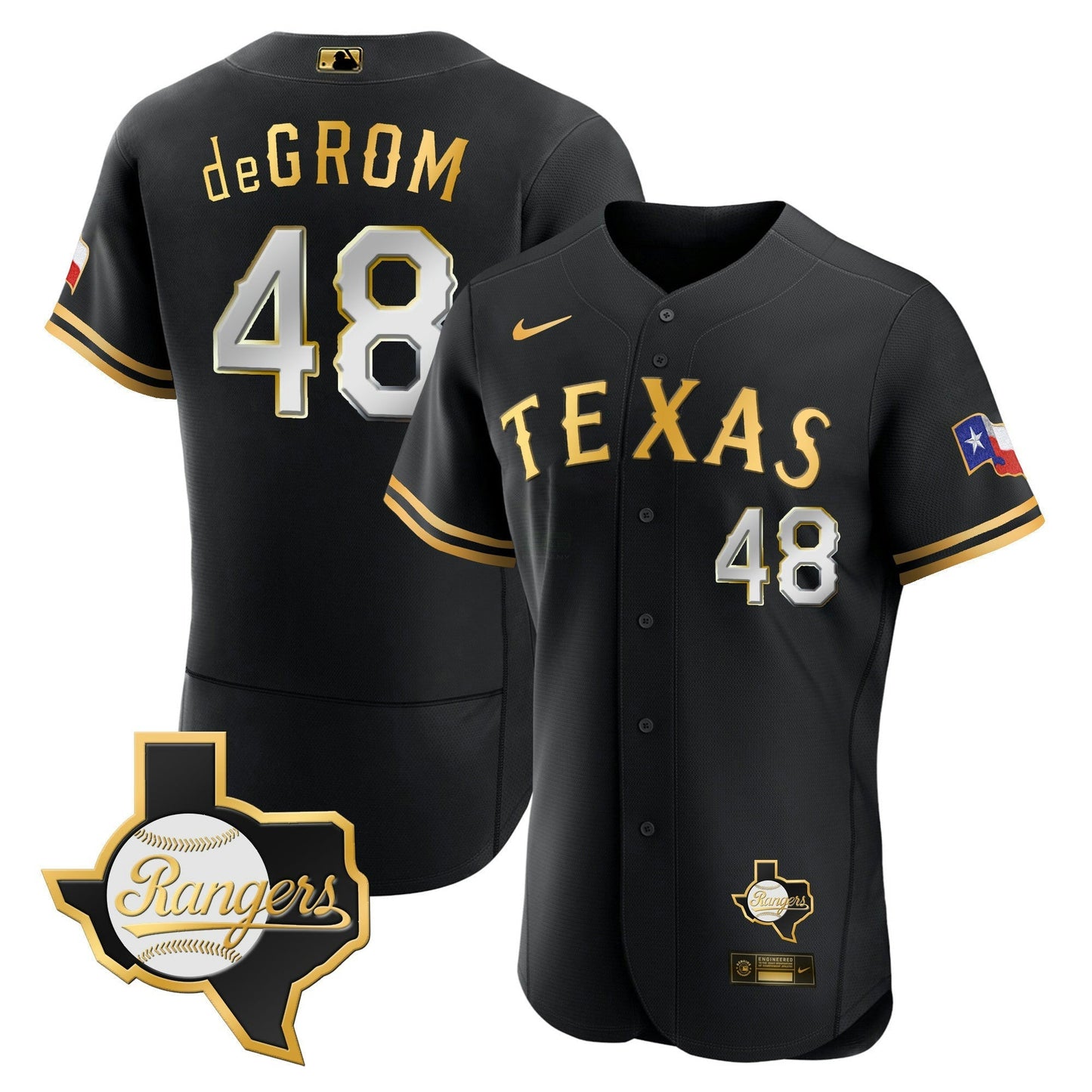 Camisa MLB Men’s Texas 2023 Flex Base Jersey – Texas Patch