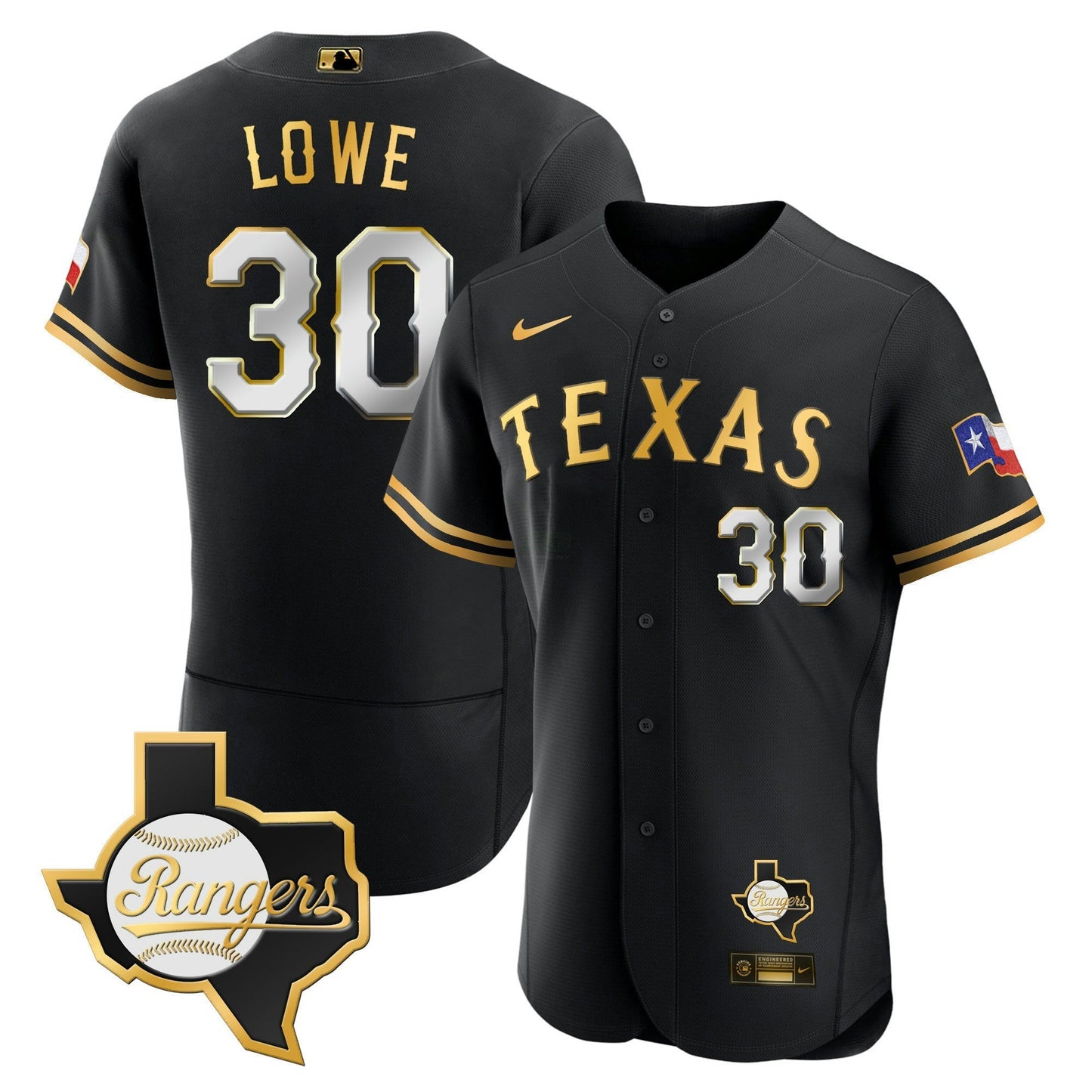 Camisa MLB Men’s Texas 2023 Flex Base Jersey – Texas Patch