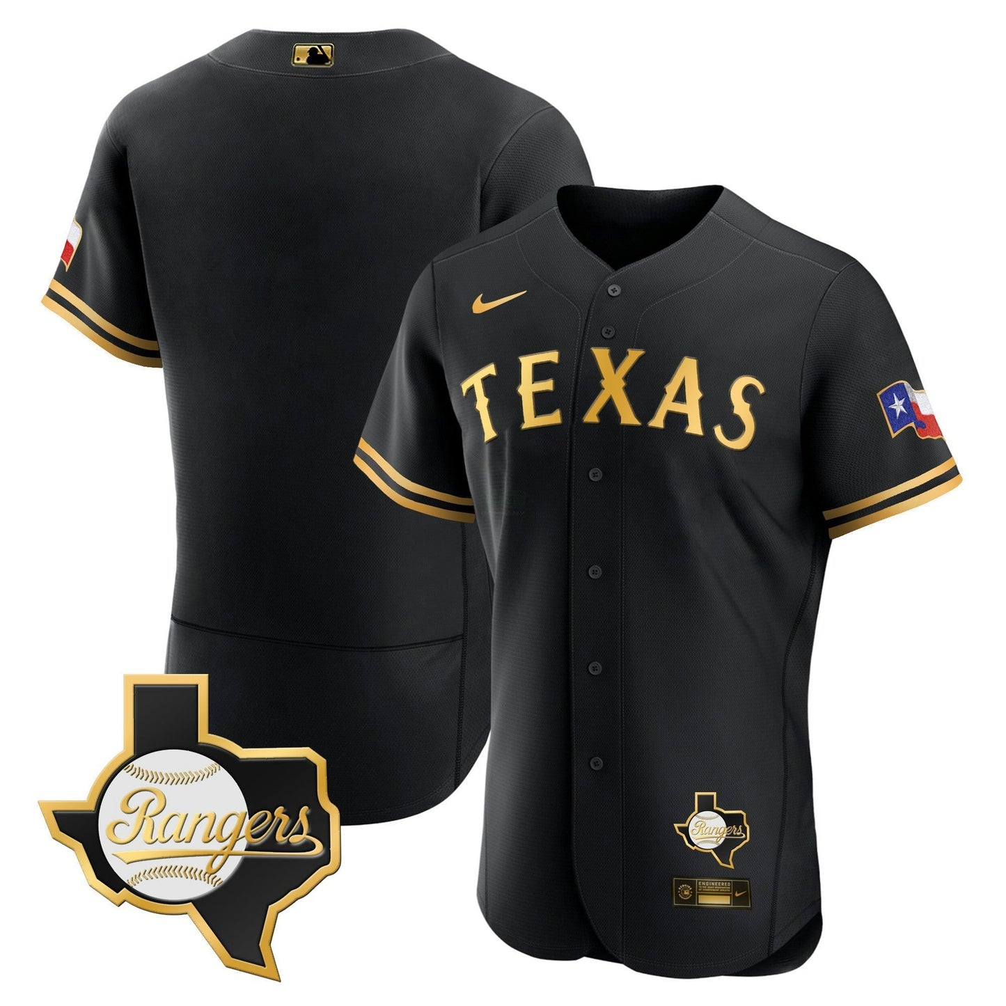 Camisa MLB Men’s Texas 2023 Flex Base Jersey – Texas Patch