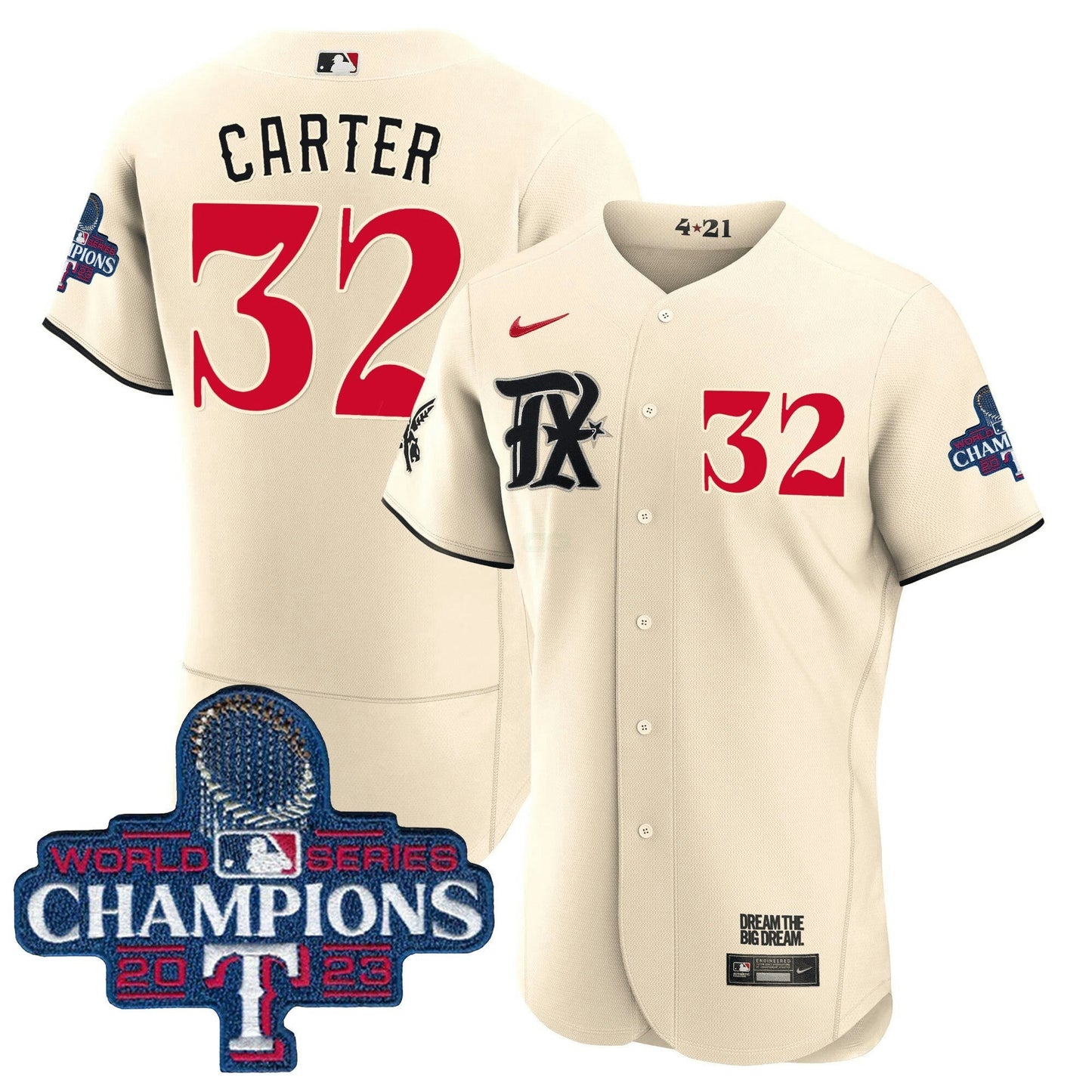 Camisa MLB Men’s Texas 2023 World Series Champions City Connect Flex Base Jersey