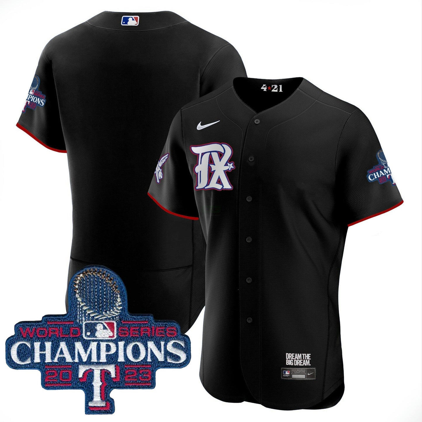 Camisa MLB Men’s Texas 2023 World Series Champions City Connect Flex Base Jersey