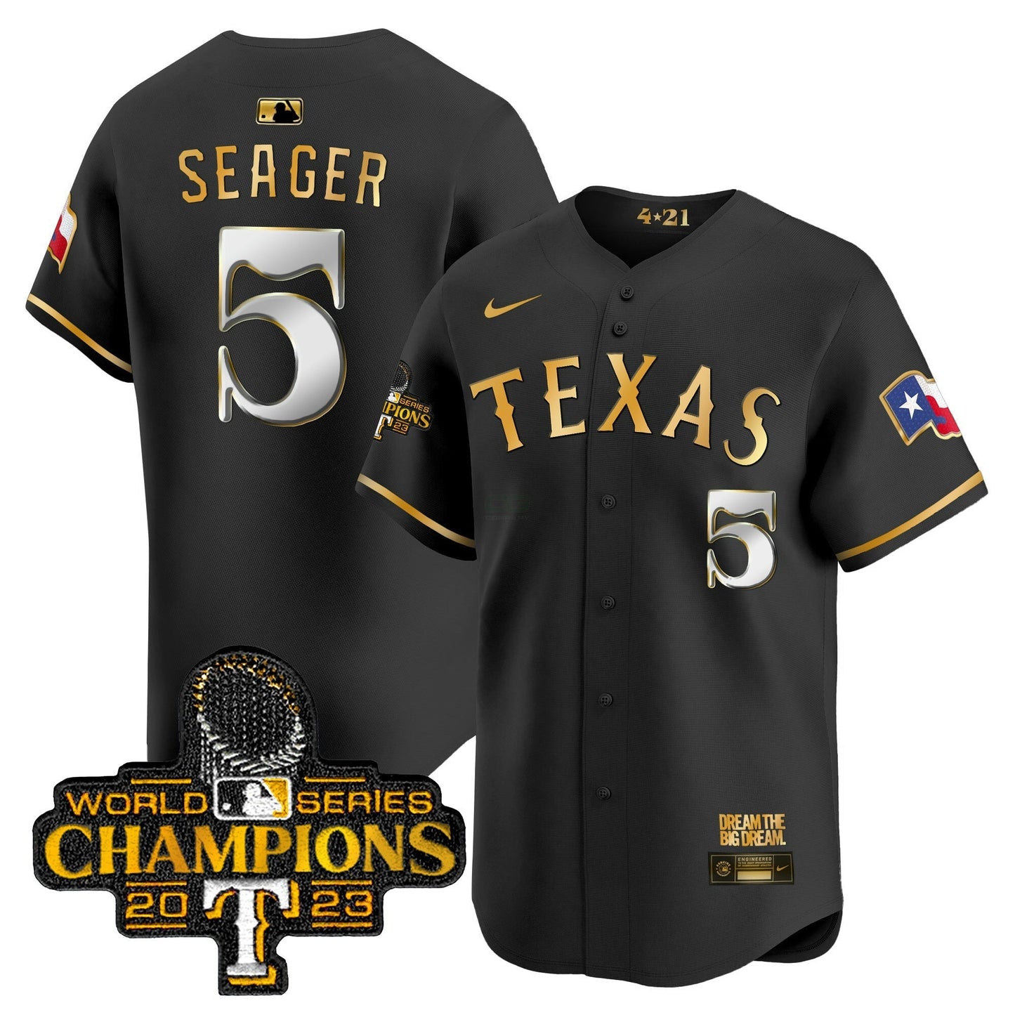 Camisa MLB Men’s Texas 2023 World Series Champions City Connect Vapor Premier Limited Jersey