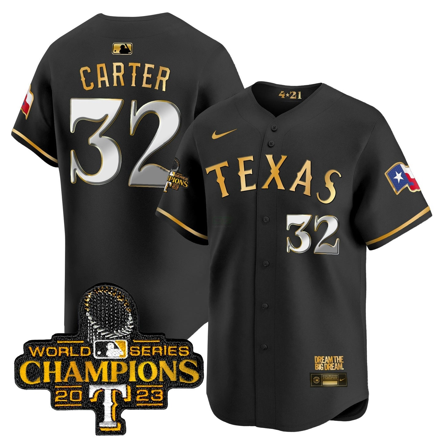 Camisa MLB Men’s Texas 2023 World Series Champions City Connect Vapor Premier Limited Jersey