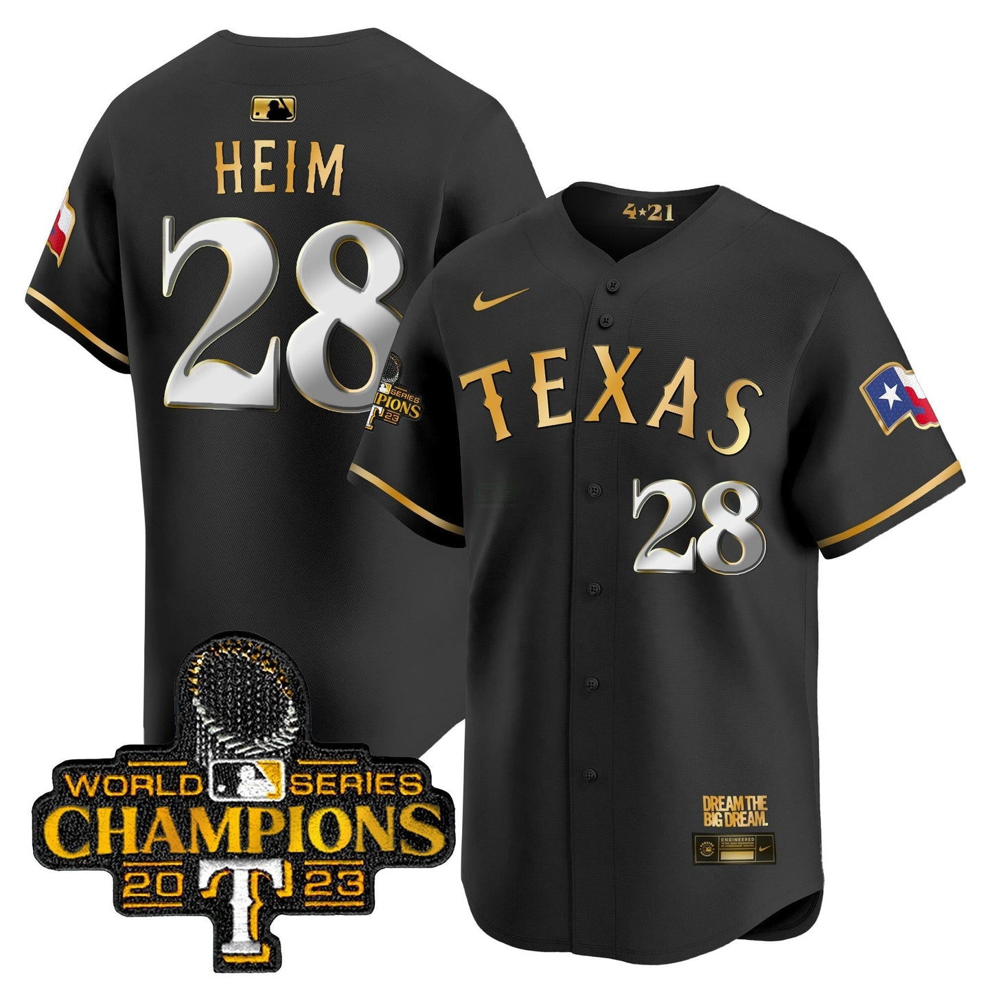 Camisa MLB Men’s Texas 2023 World Series Champions City Connect Vapor Premier Limited Jersey