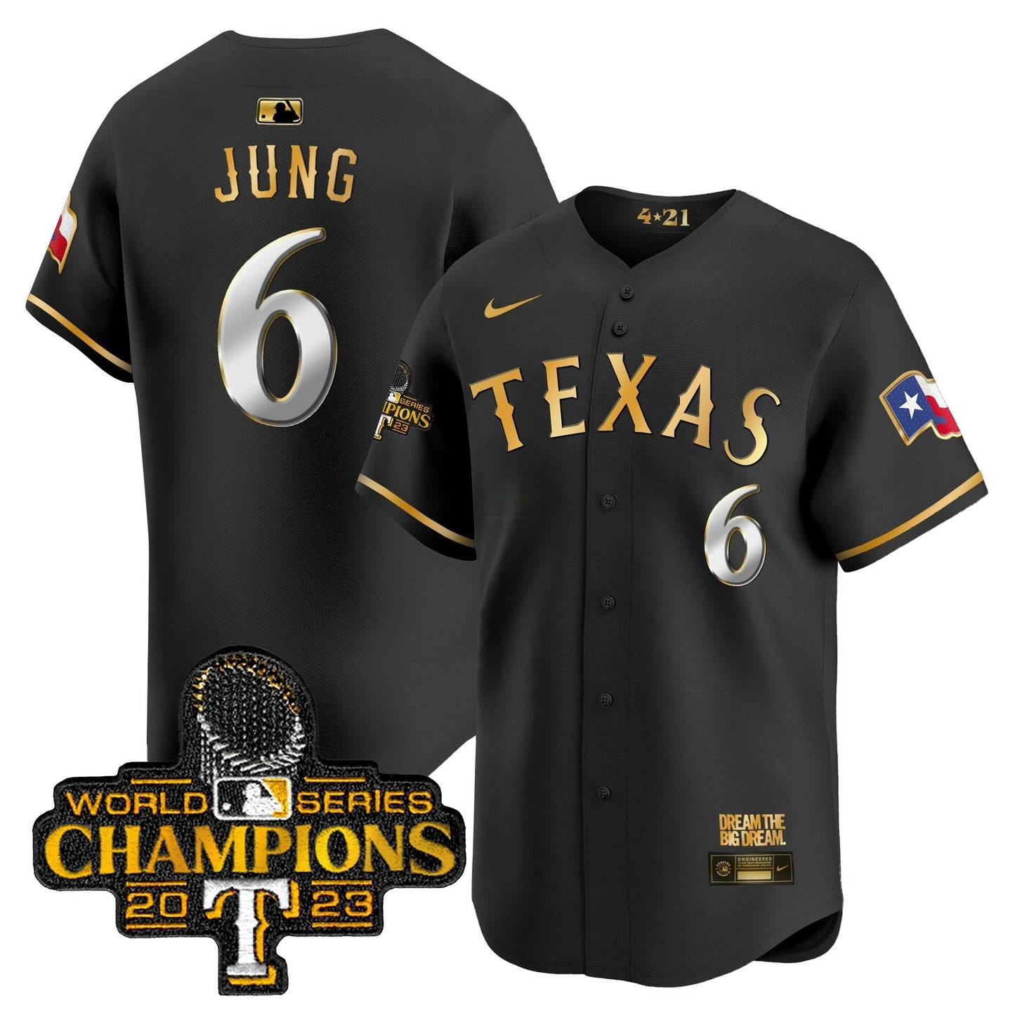 Camisa MLB Men’s Texas 2023 World Series Champions City Connect Vapor Premier Limited Jersey