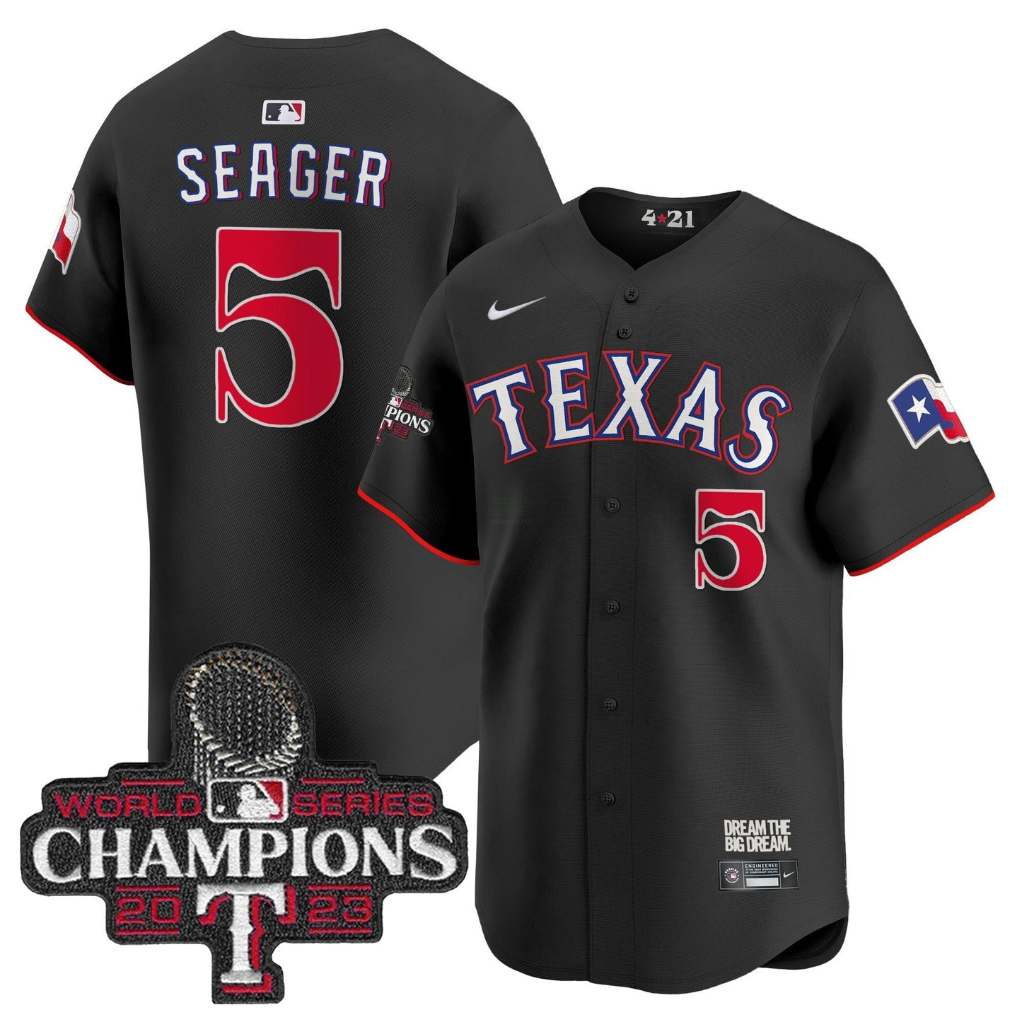 Camisa MLB Men’s Texas 2023 World Series Champions City Connect Vapor Premier Limited Jersey