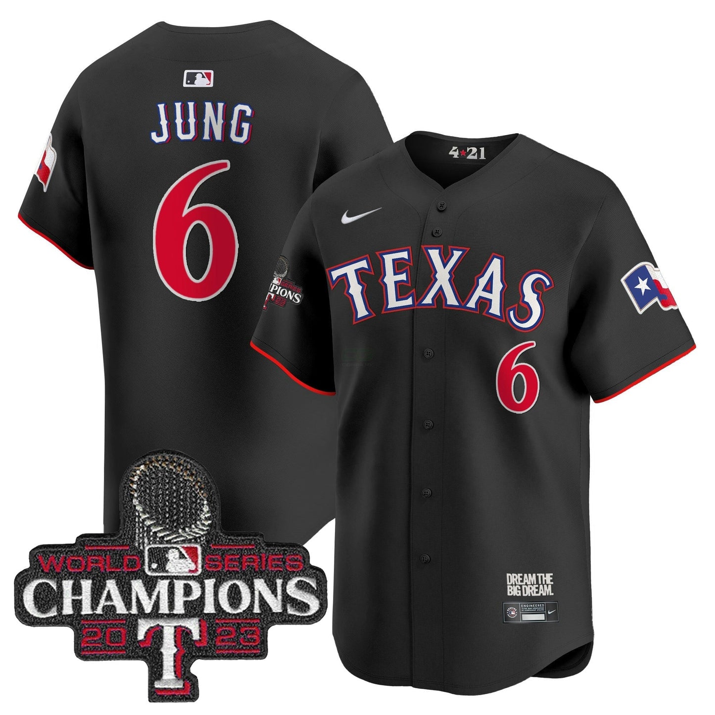 Camisa MLB Men’s Texas 2023 World Series Champions City Connect Vapor Premier Limited Jersey