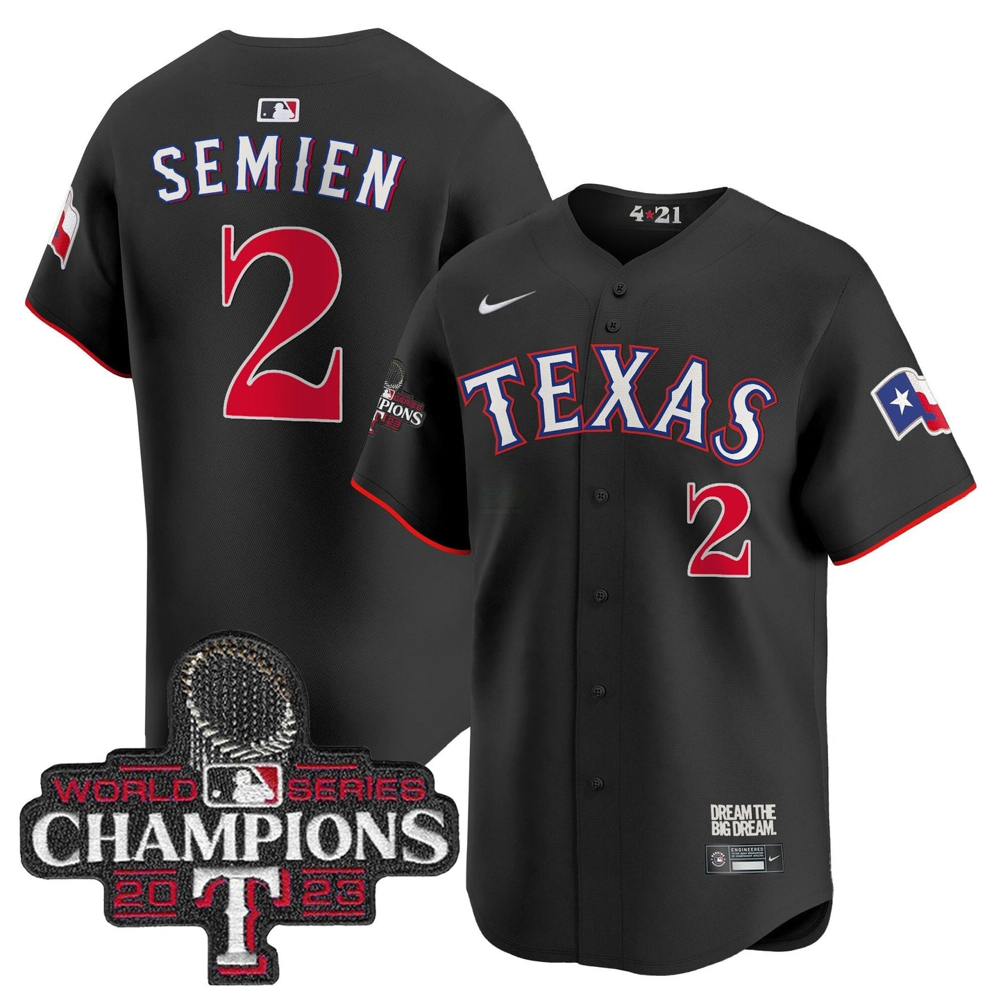 Camisa MLB Men’s Texas 2023 World Series Champions City Connect Vapor Premier Limited Jersey