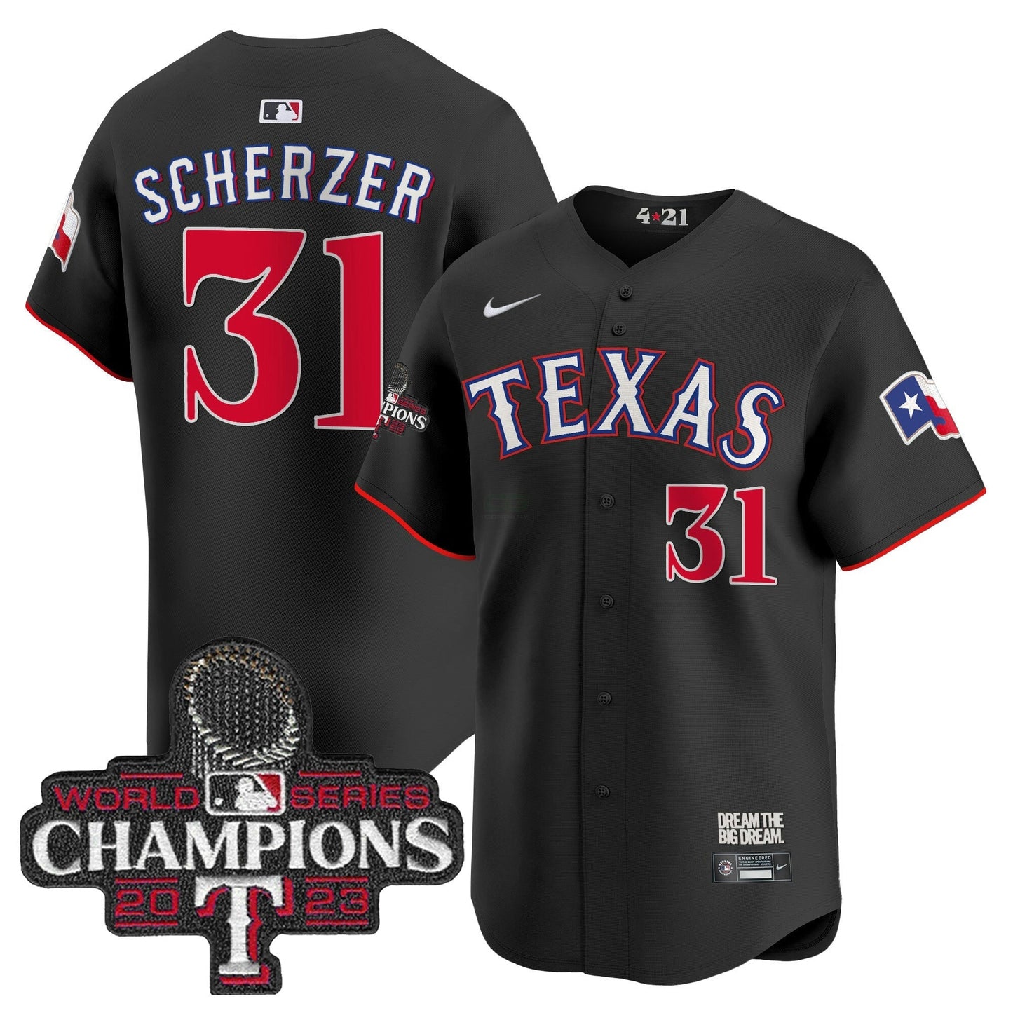 Camisa MLB Men’s Texas 2023 World Series Champions City Connect Vapor Premier Limited Jersey