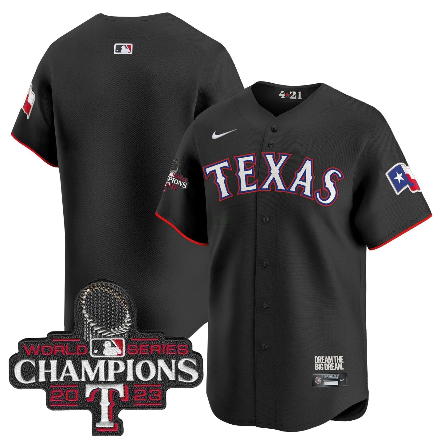 Camisa MLB Men’s Texas 2023 World Series Champions City Connect Vapor Premier Limited Jersey