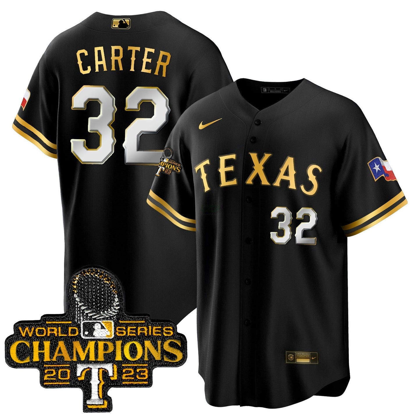 Camisa MLB Men’s Texas 2023 World Series Champions Cool Base Jersey