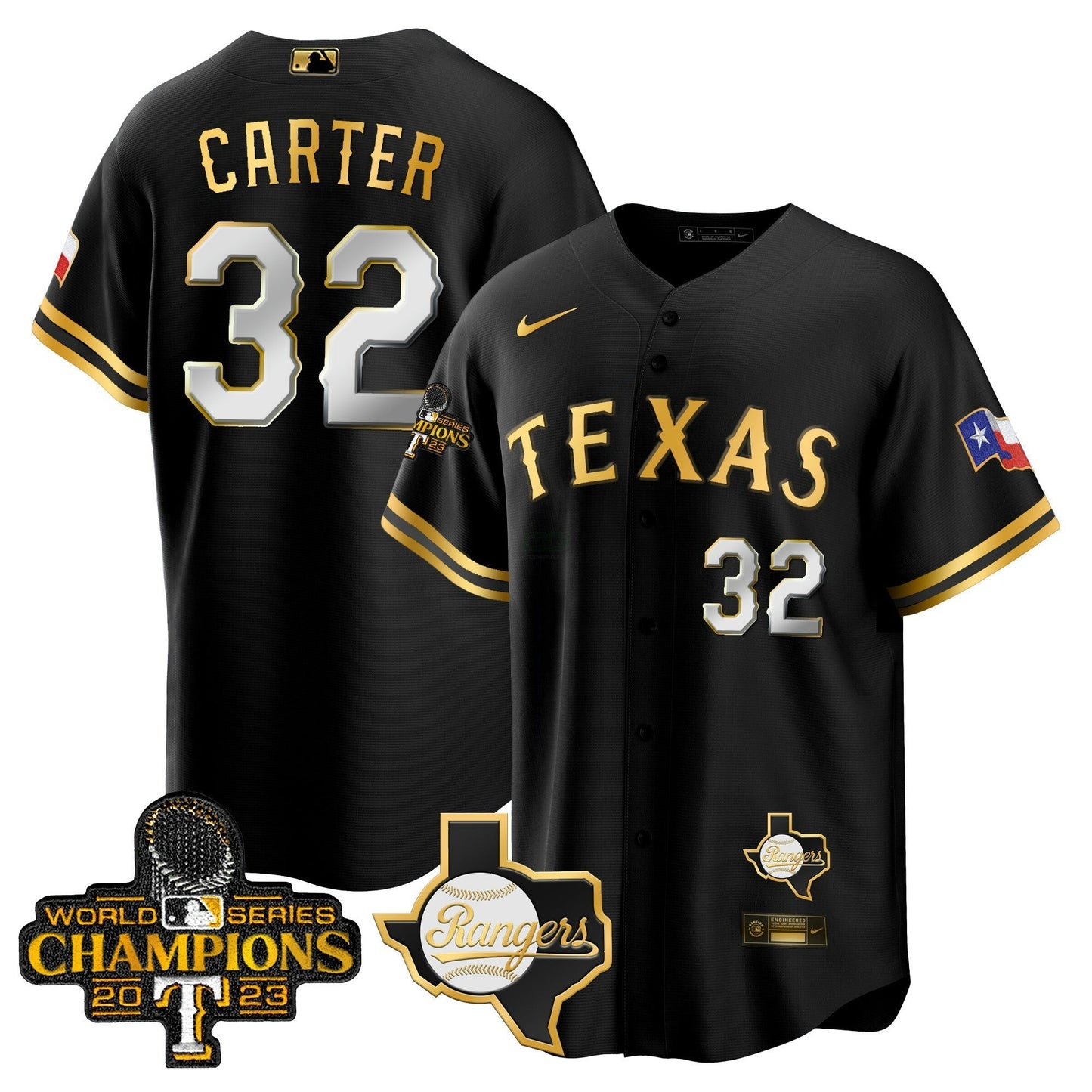 Camisa MLB Men’s Texas 2023 World Series Champions Cool Base Jersey V2