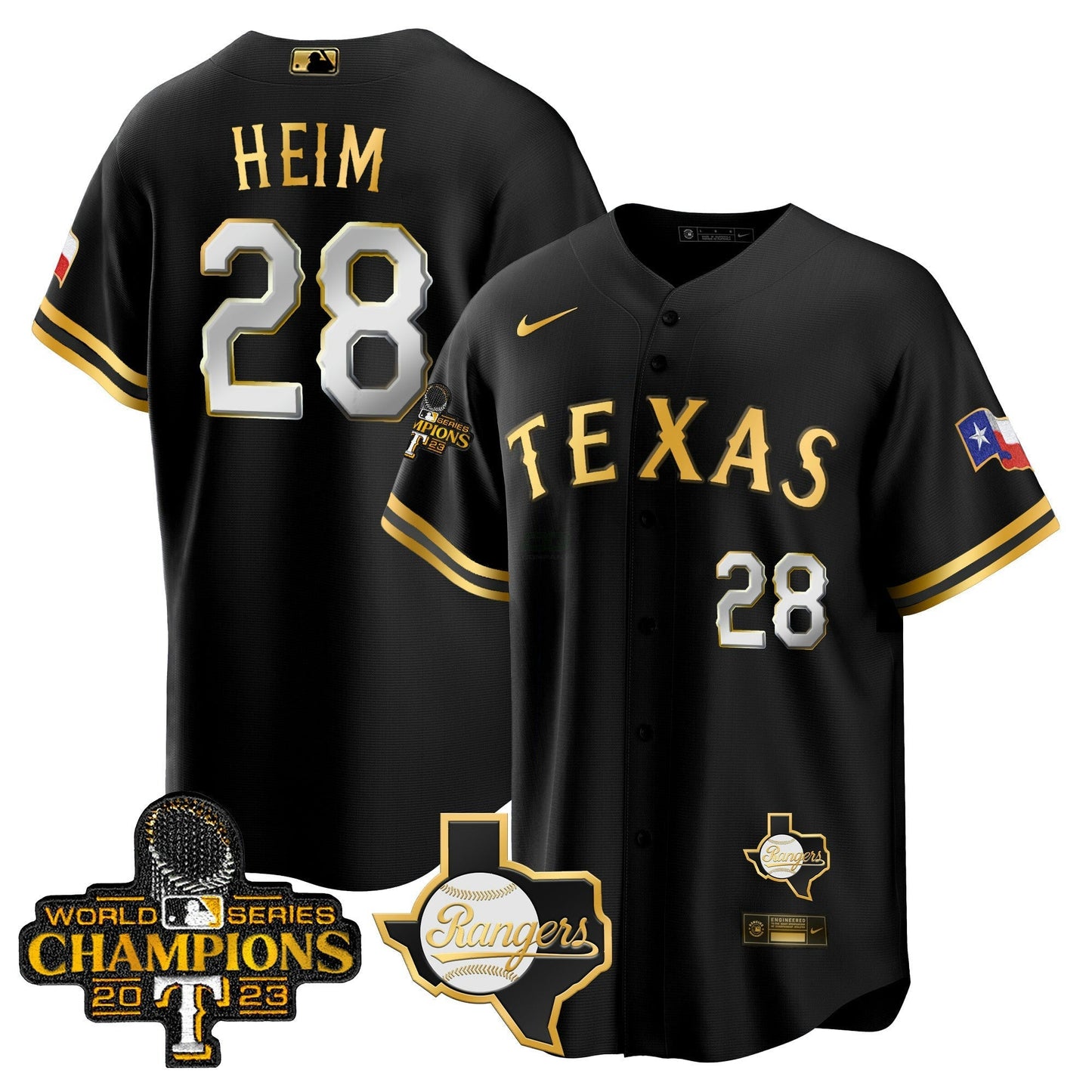 Camisa MLB Men’s Texas 2023 World Series Champions Cool Base Jersey V2
