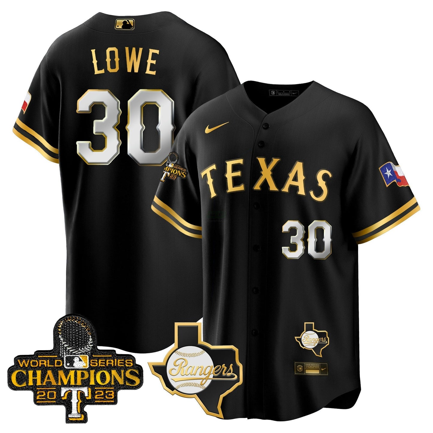 Camisa MLB Men’s Texas 2023 World Series Champions Cool Base Jersey V2