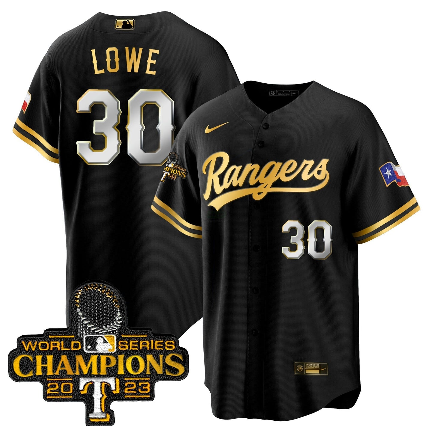 Camisa MLB Men’s Texas 2023 World Series Champions Cool Base Jersey V3