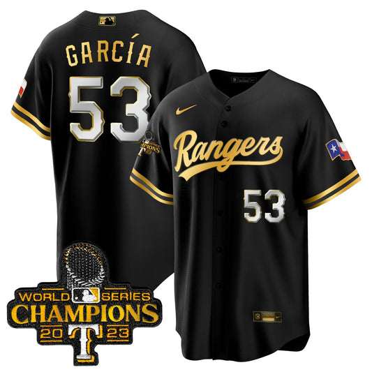 Camisa MLB Men’s Texas 2023 World Series Champions Cool Base Jersey V3